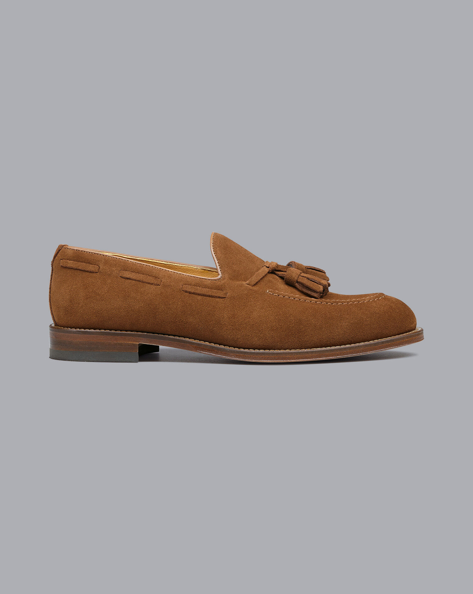 Charles Tyrwhitt Suede Tassel Loafers - Chestnut Brown