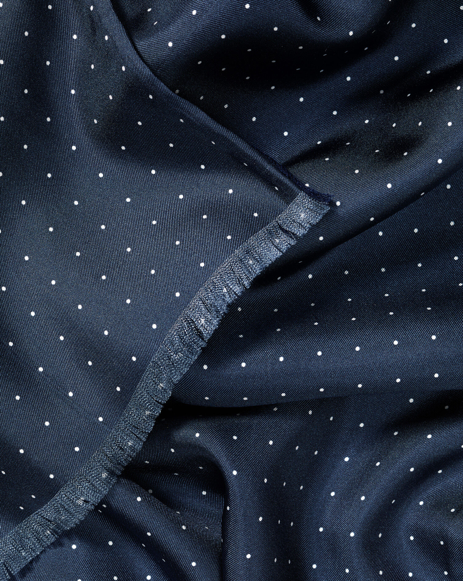 Charles Tyrwhitt Silk Spot Print Scarf - Navy