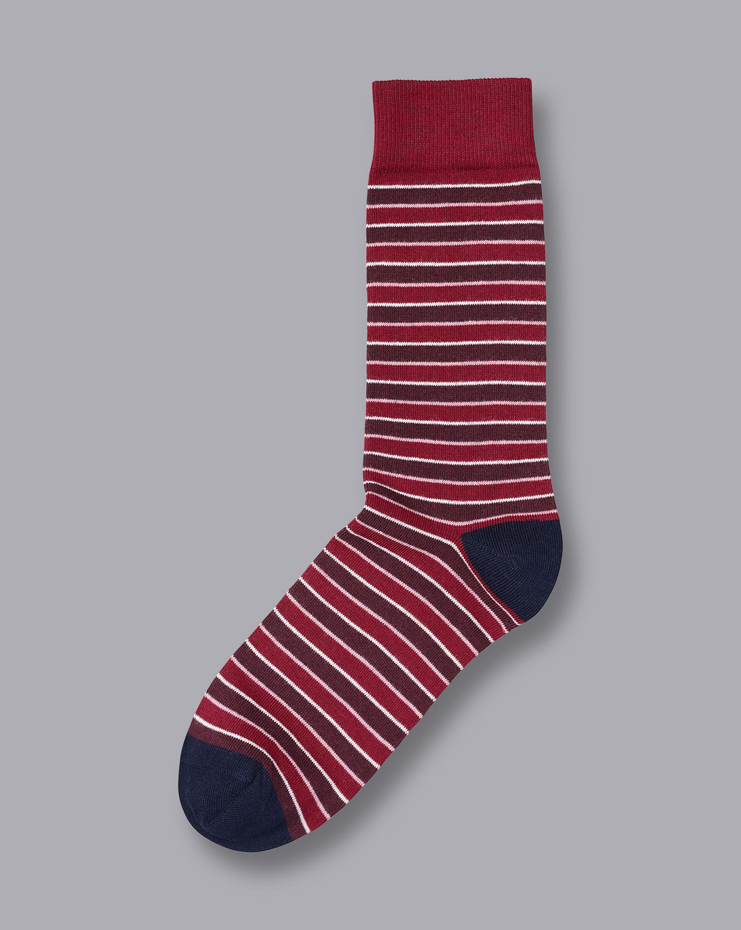 Charles Tyrwhitt Rugby Stripe Socks - Red