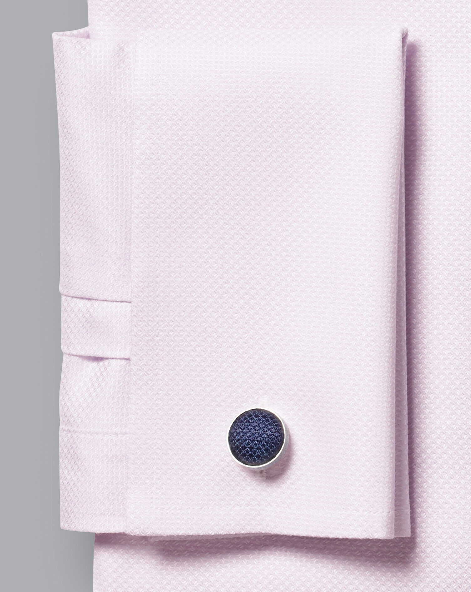 Charles Tyrwhitt Silk Round Cufflinks - Navy