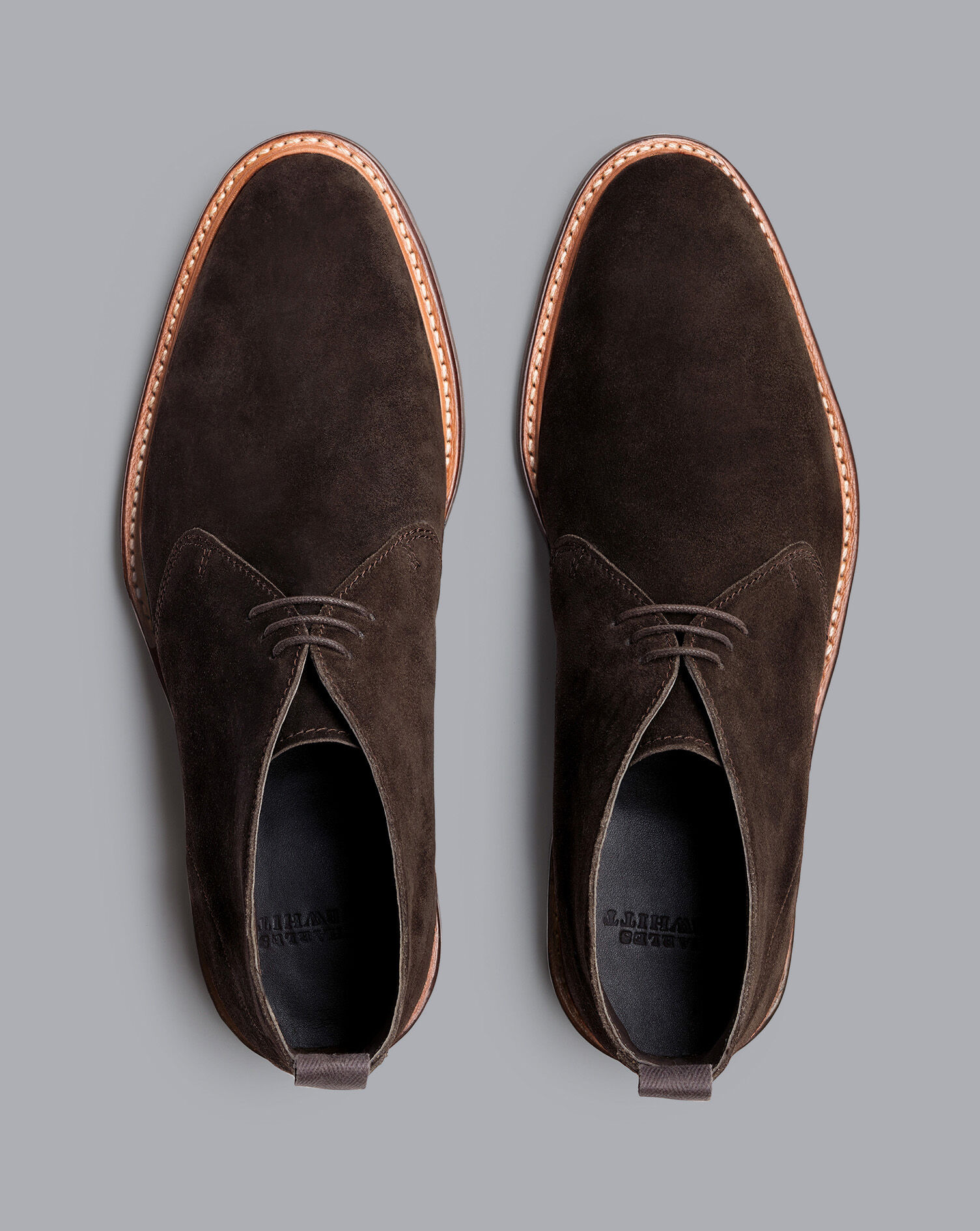 Charles Tyrwhitt Suede Lightweight Boots - Dark Chocolate