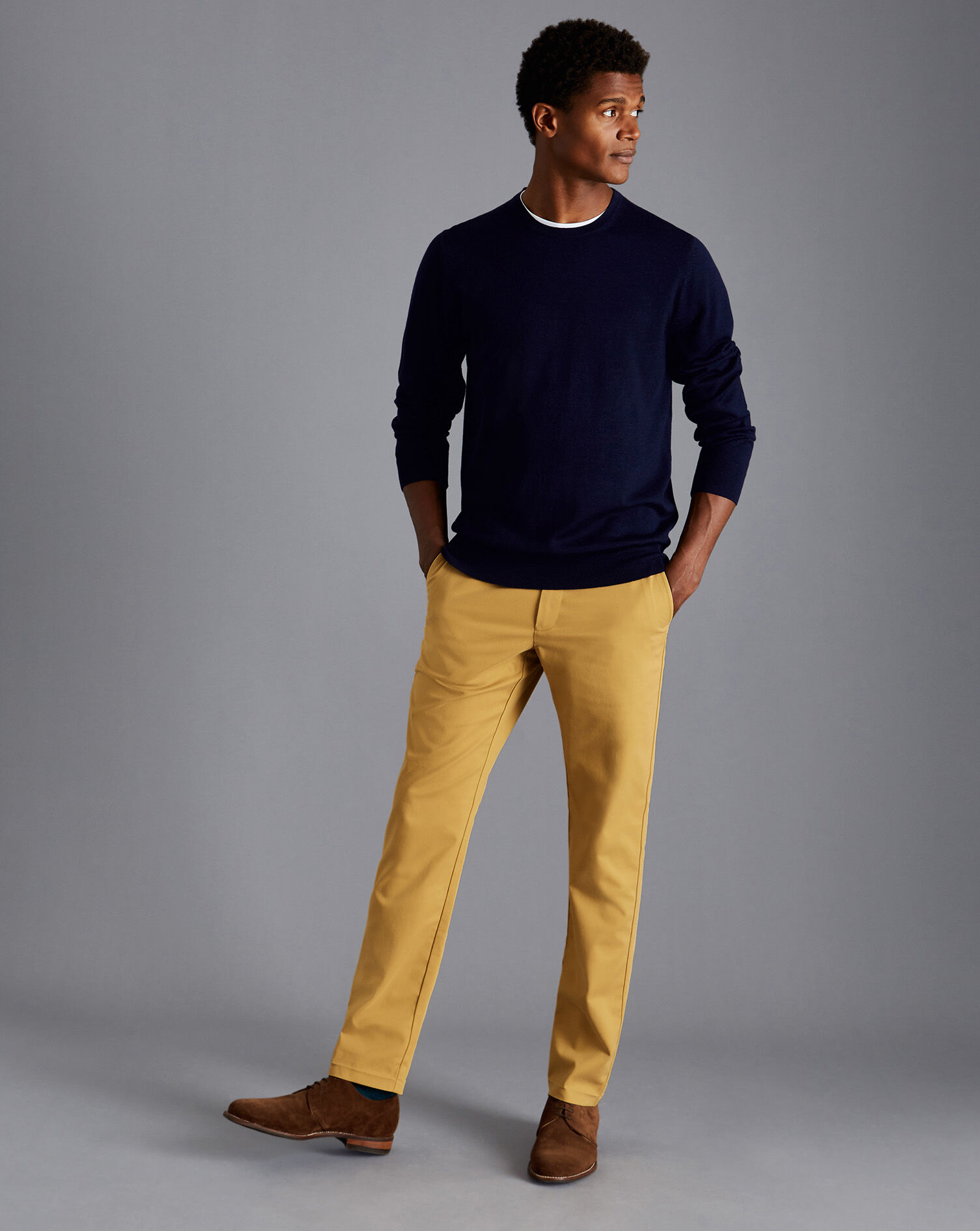 Charles Tyrwhitt Ultimate Non-Iron Chinos - Sunflower