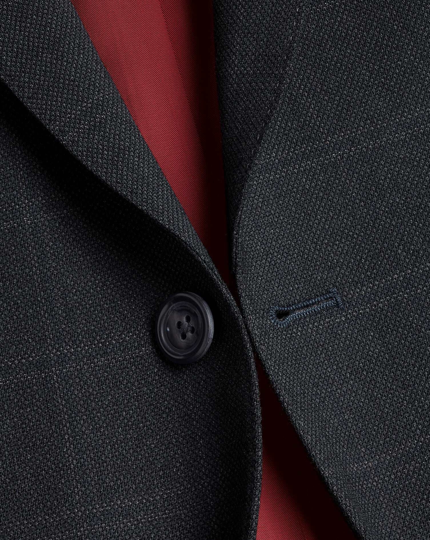 Charles Tyrwhitt Windowpane Check Birdseye Travel Suit - Charcoal Grey