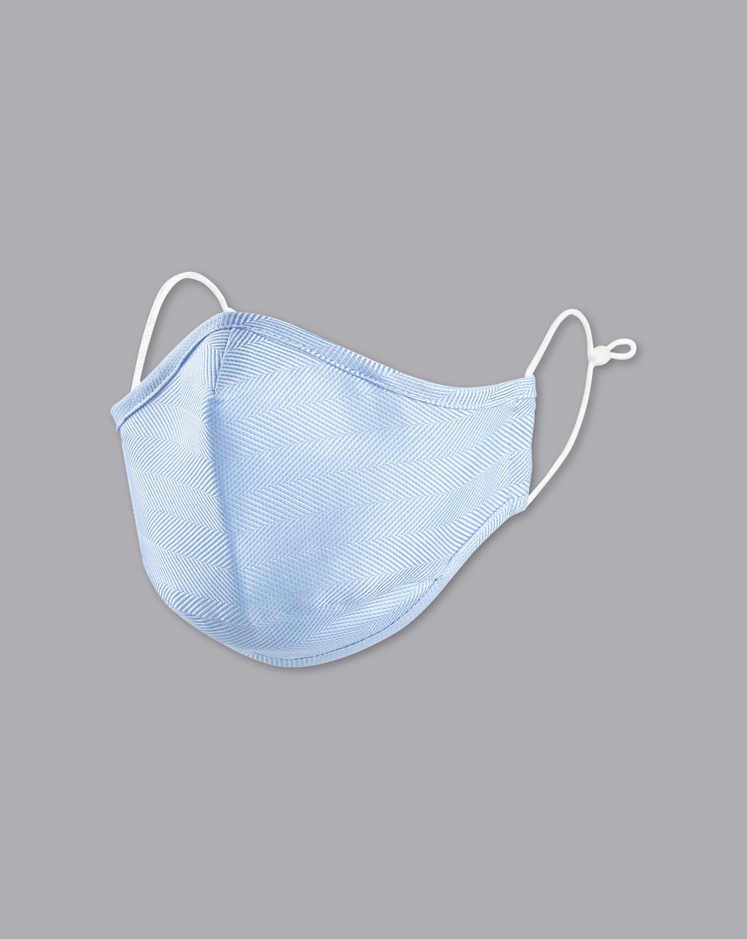 Charles Tyrwhitt Cotton Herringbone Face Mask - Blue