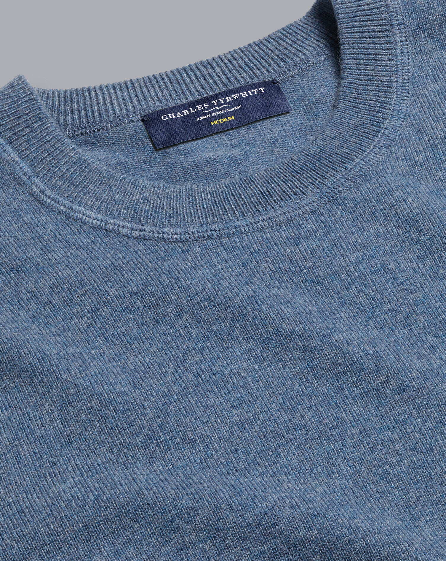 Charles Tyrwhitt Merino Cashmere Crew Neck Sweater - Indigo Blue