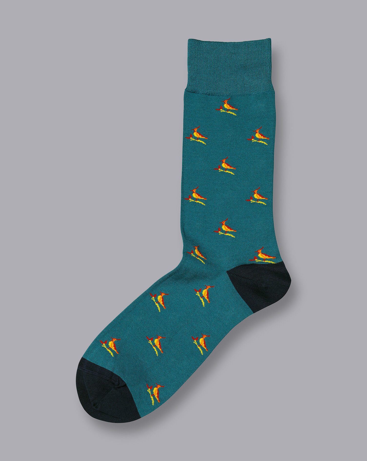 Charles Tyrwhitt Lapwing Motif Socks - Pale Teal Green