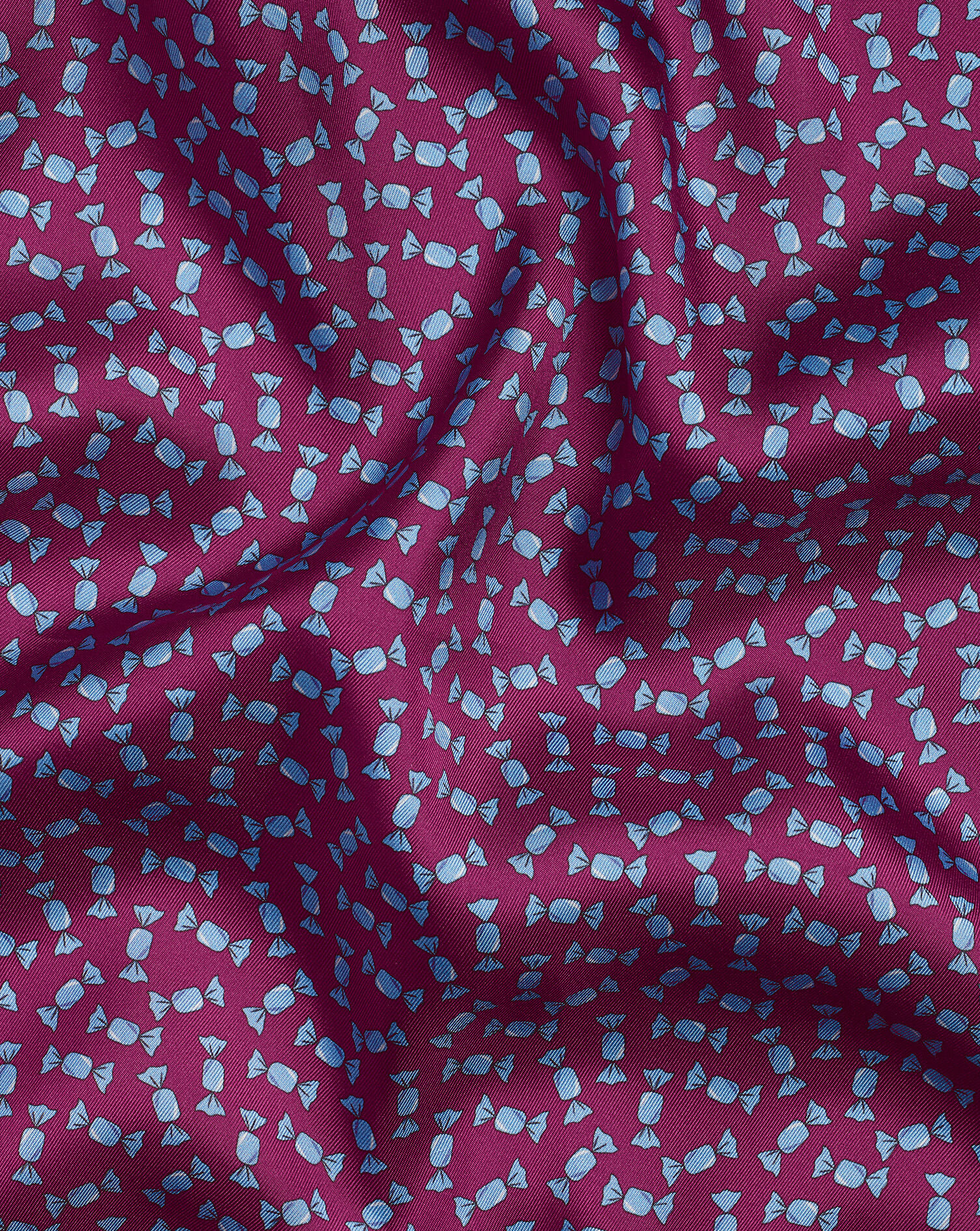 Charles Tyrwhitt Sweet Print Pocket Square - Dark Pink