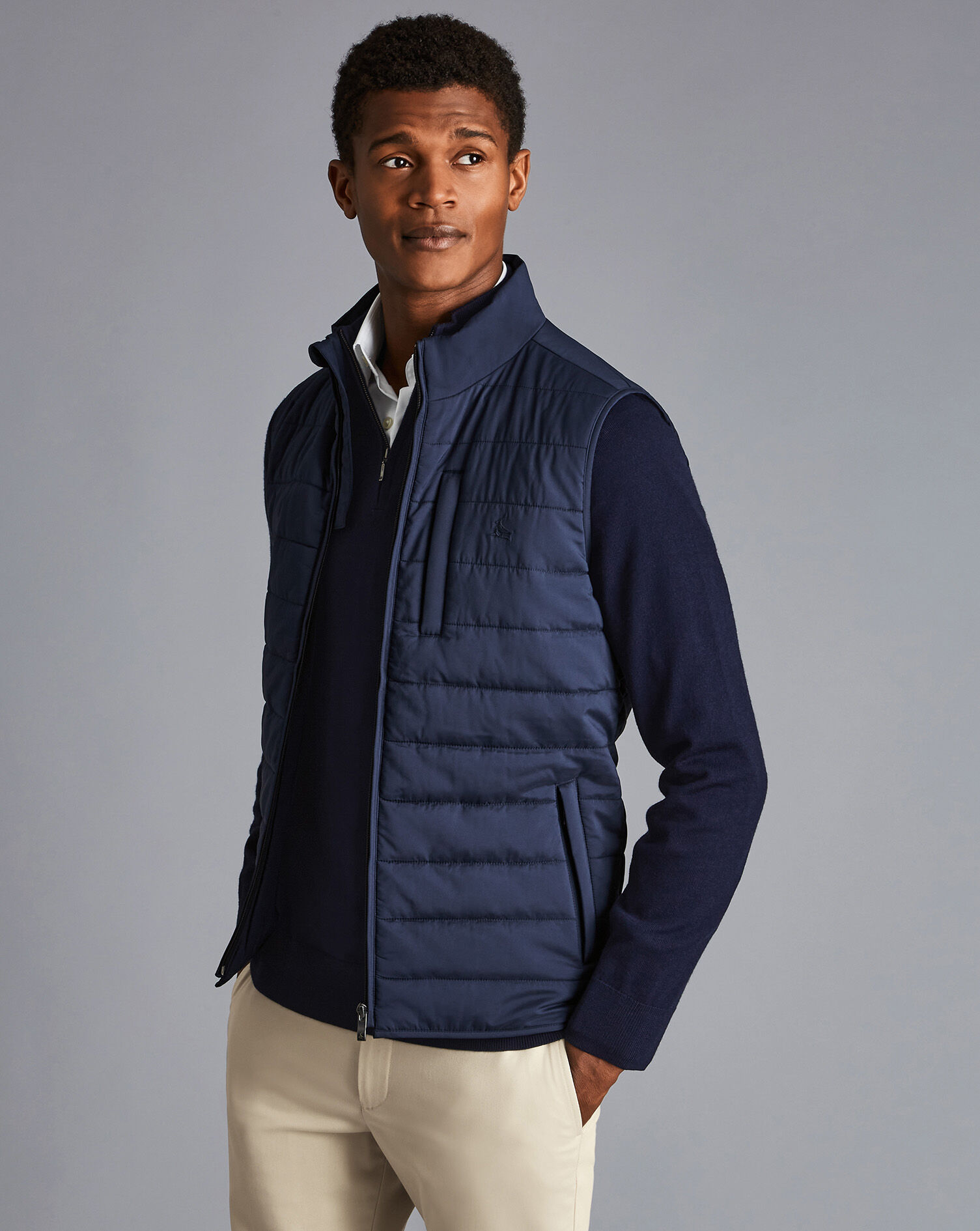 Charles Tyrwhitt Quilted Vest - Royal Blue
