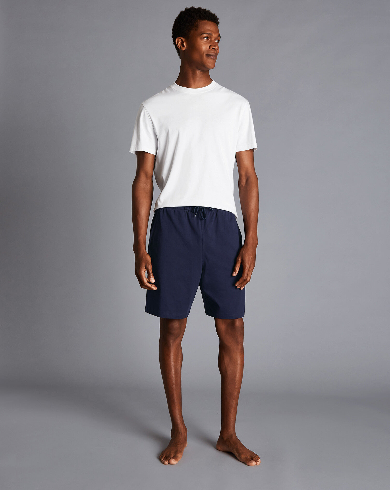Charles Tyrwhitt Cotton Jersey Shorts - French Blue