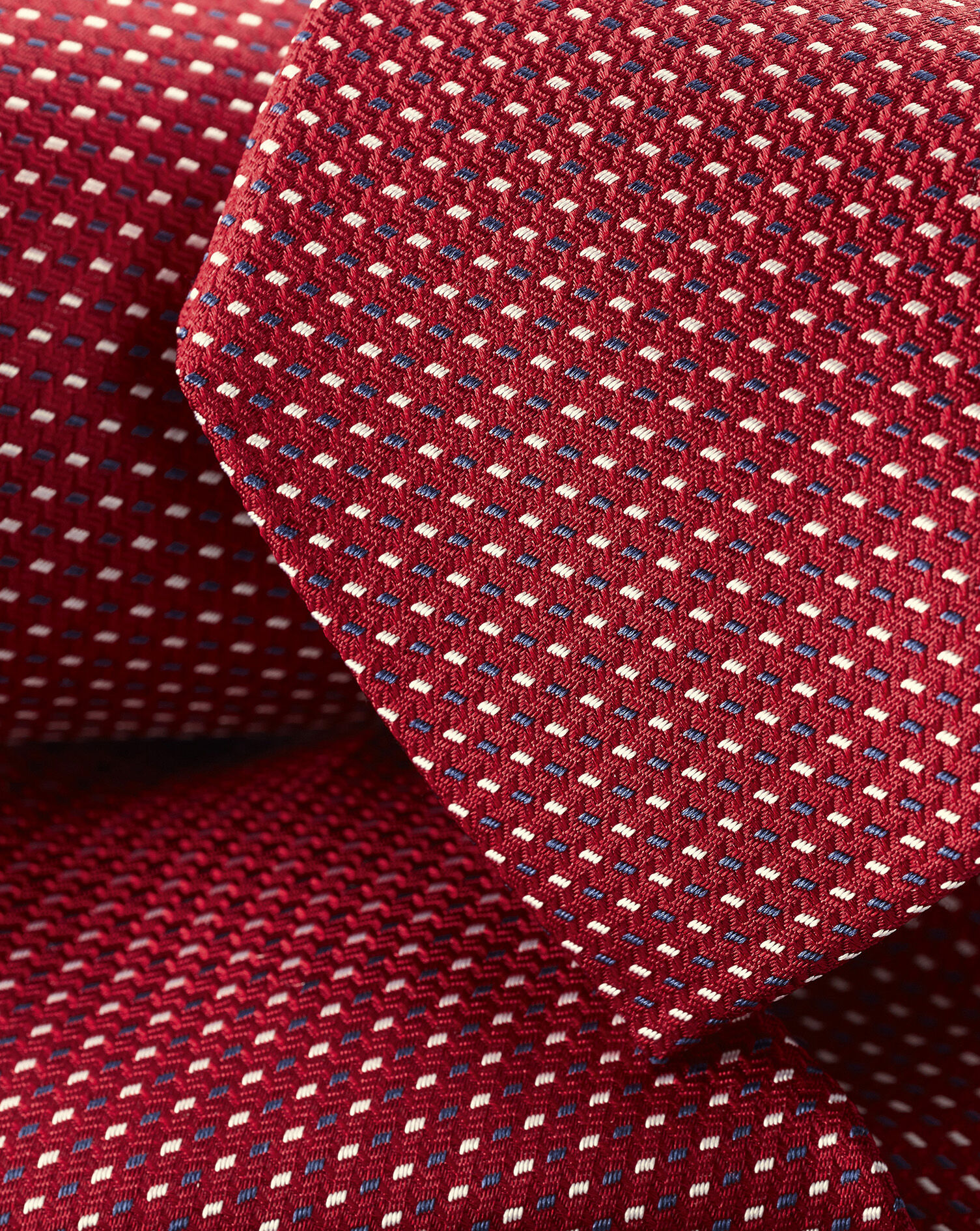 Charles Tyrwhitt Stain Resistant Pattern Silk Tie - Red
