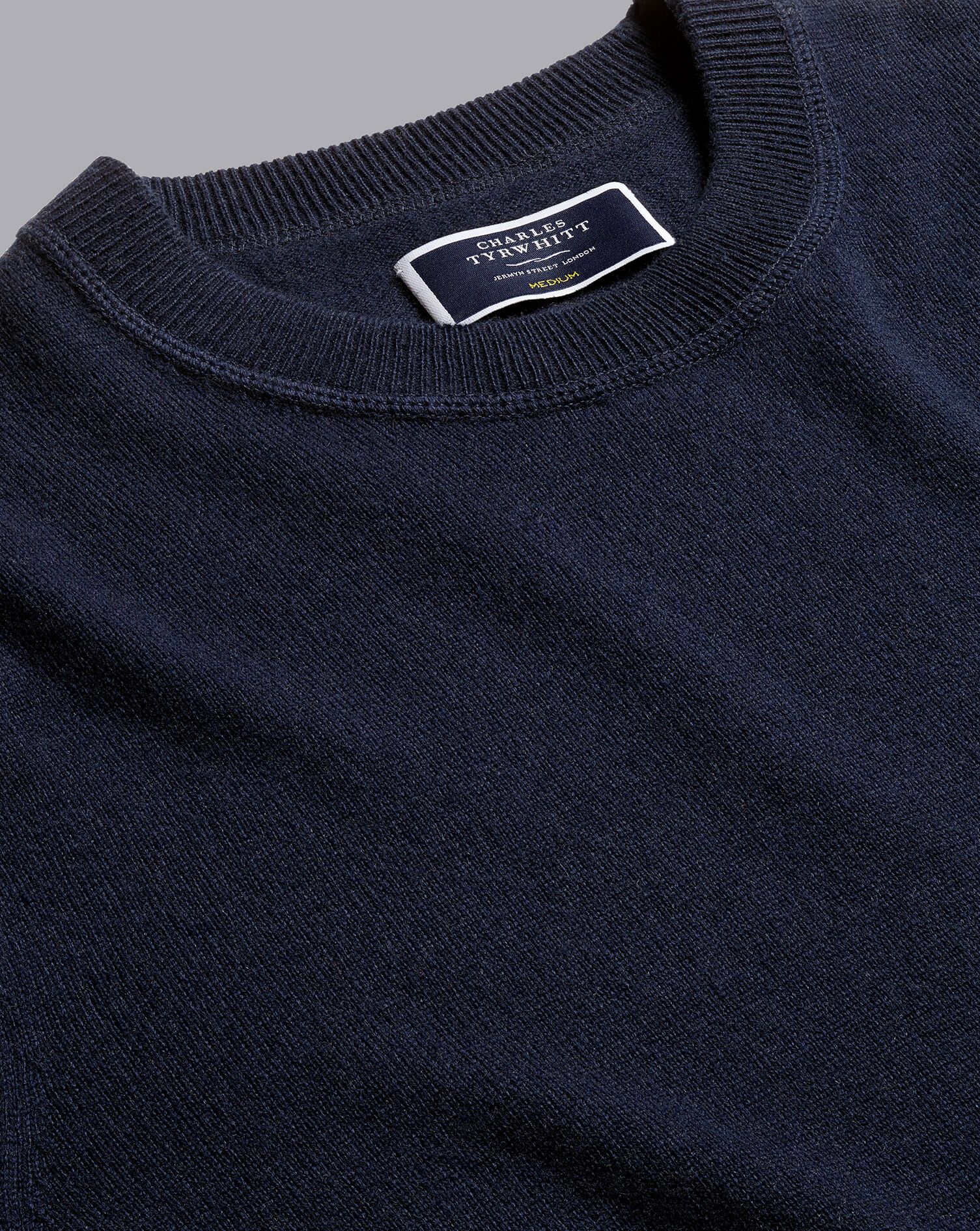 Charles Tyrwhitt Merino Cashmere Crew Neck Sweater - Navy