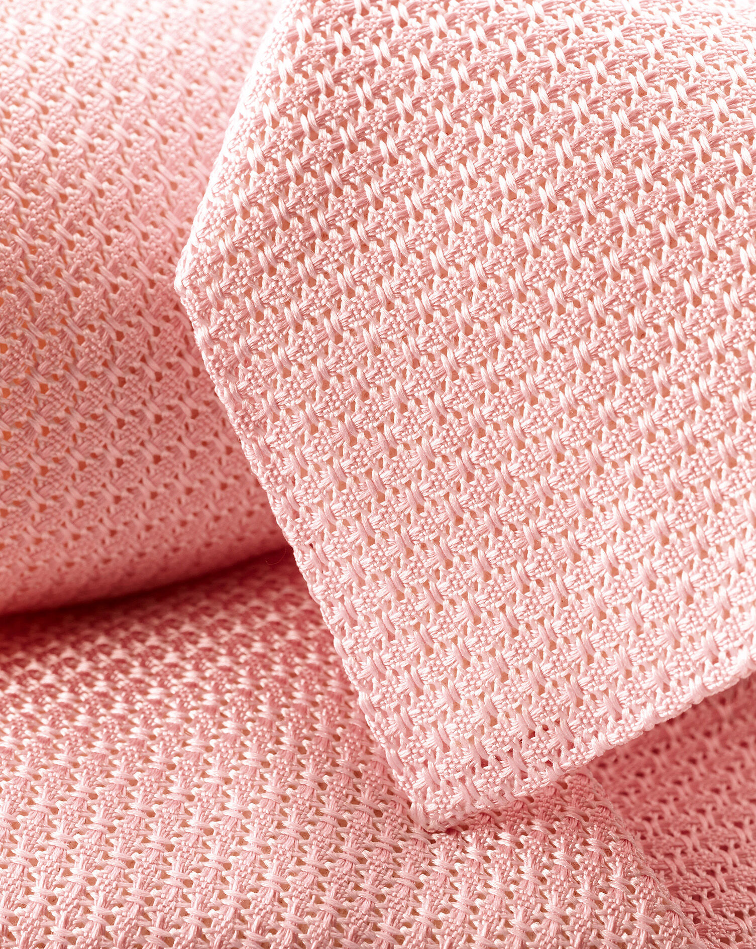 Charles Tyrwhitt Italian Grenadine Silk Tie - Light Pink