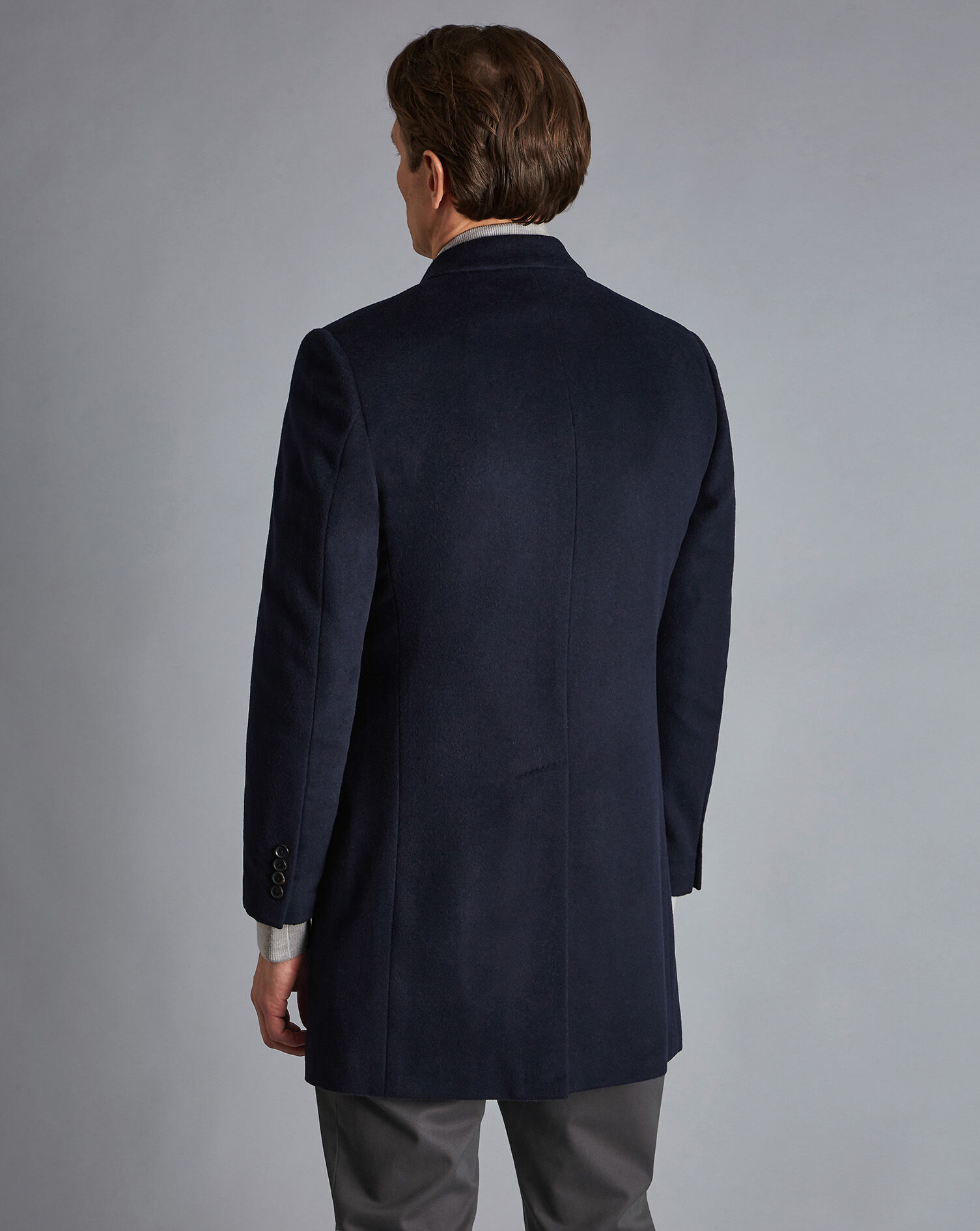 Charles Tyrwhitt Wool Overcoat - Navy