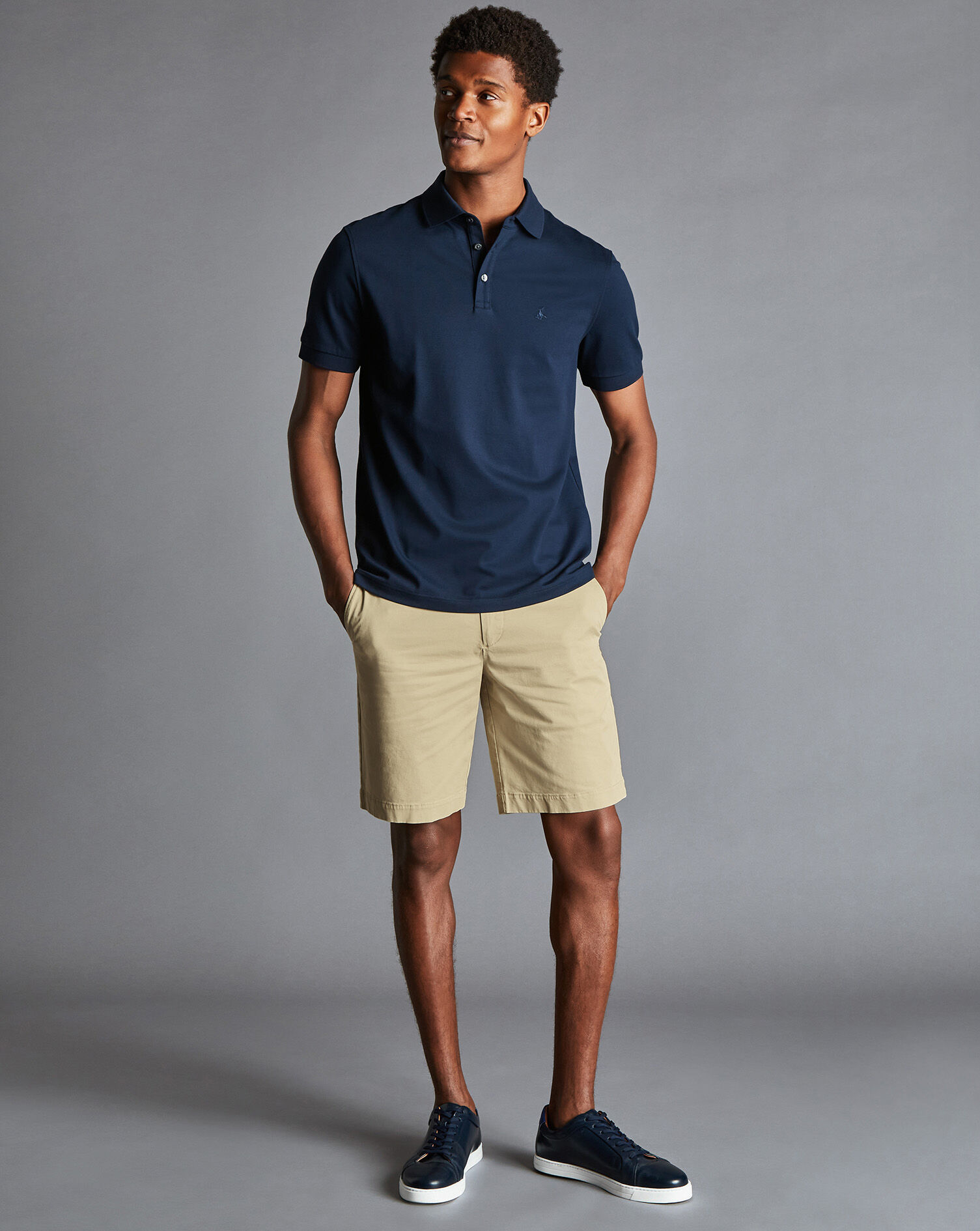 Charles Tyrwhitt Cotton Shorts - Limestone