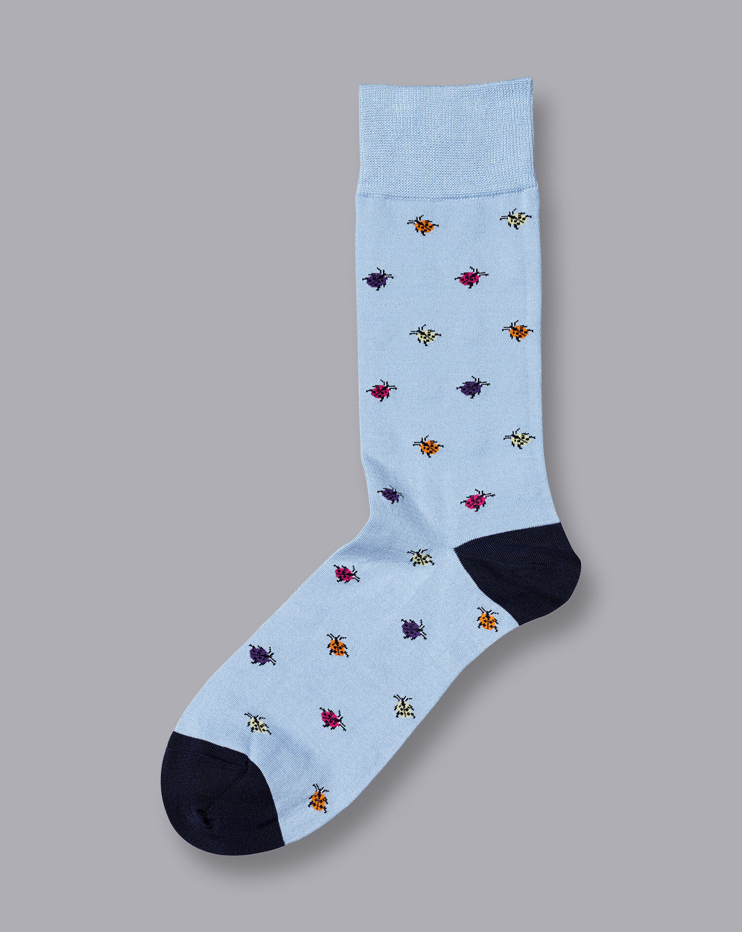 Charles Tyrwhitt Ladybird Motif Socks - Sky Blue