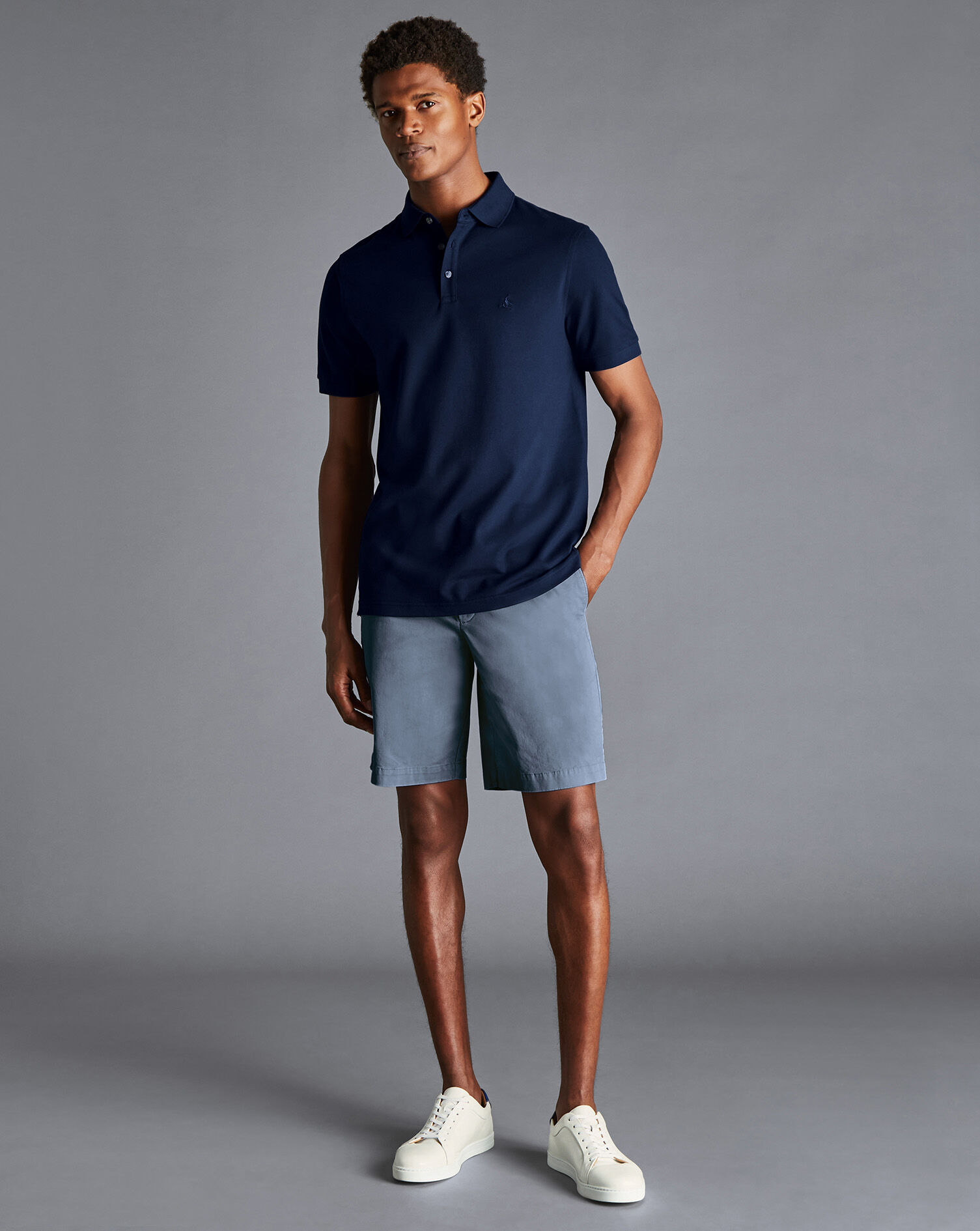 Charles Tyrwhitt Cotton Shorts - Sky Blue