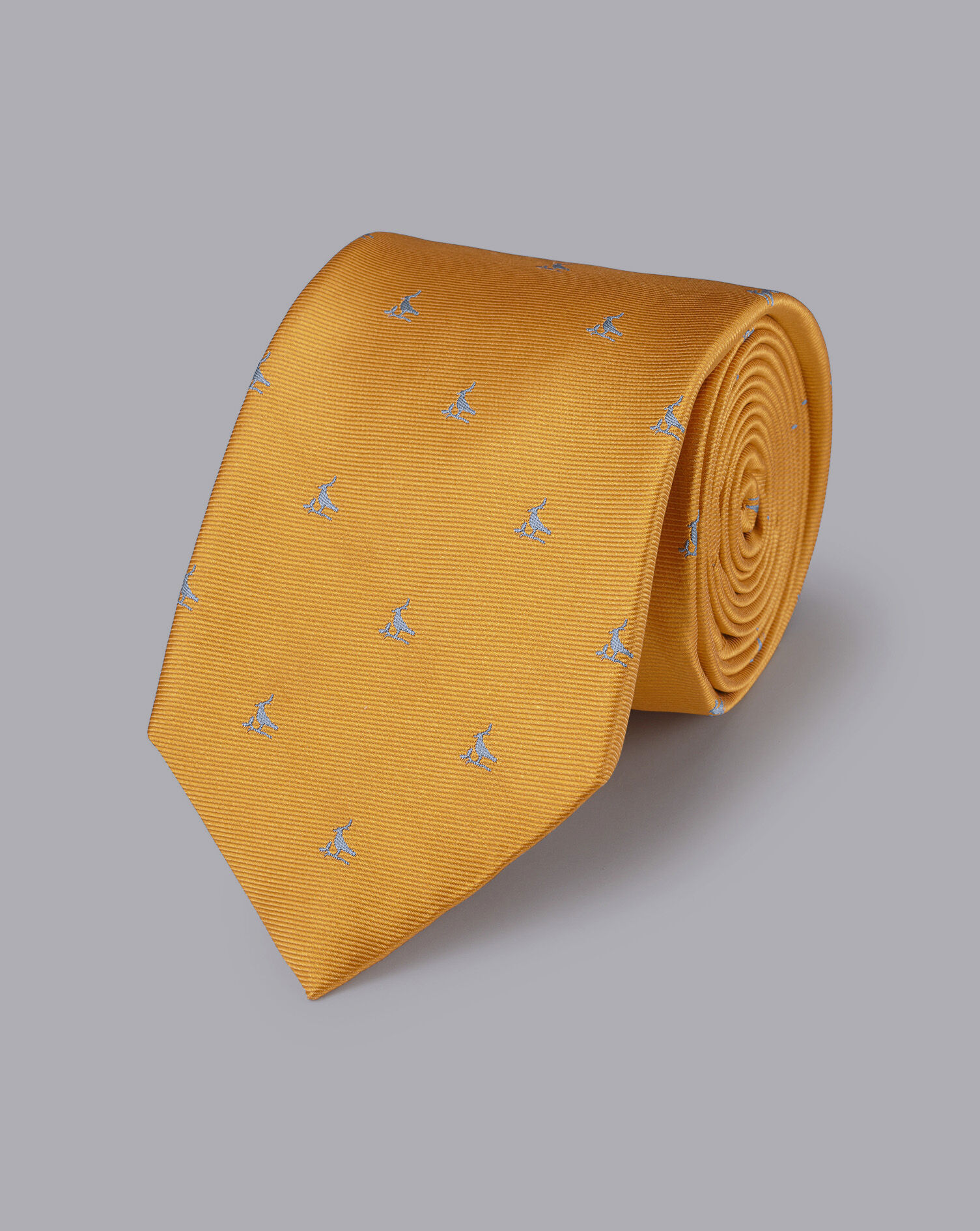 Charles Tyrwhitt Stain Resistant Lapwing Silk Tie - Sunflower