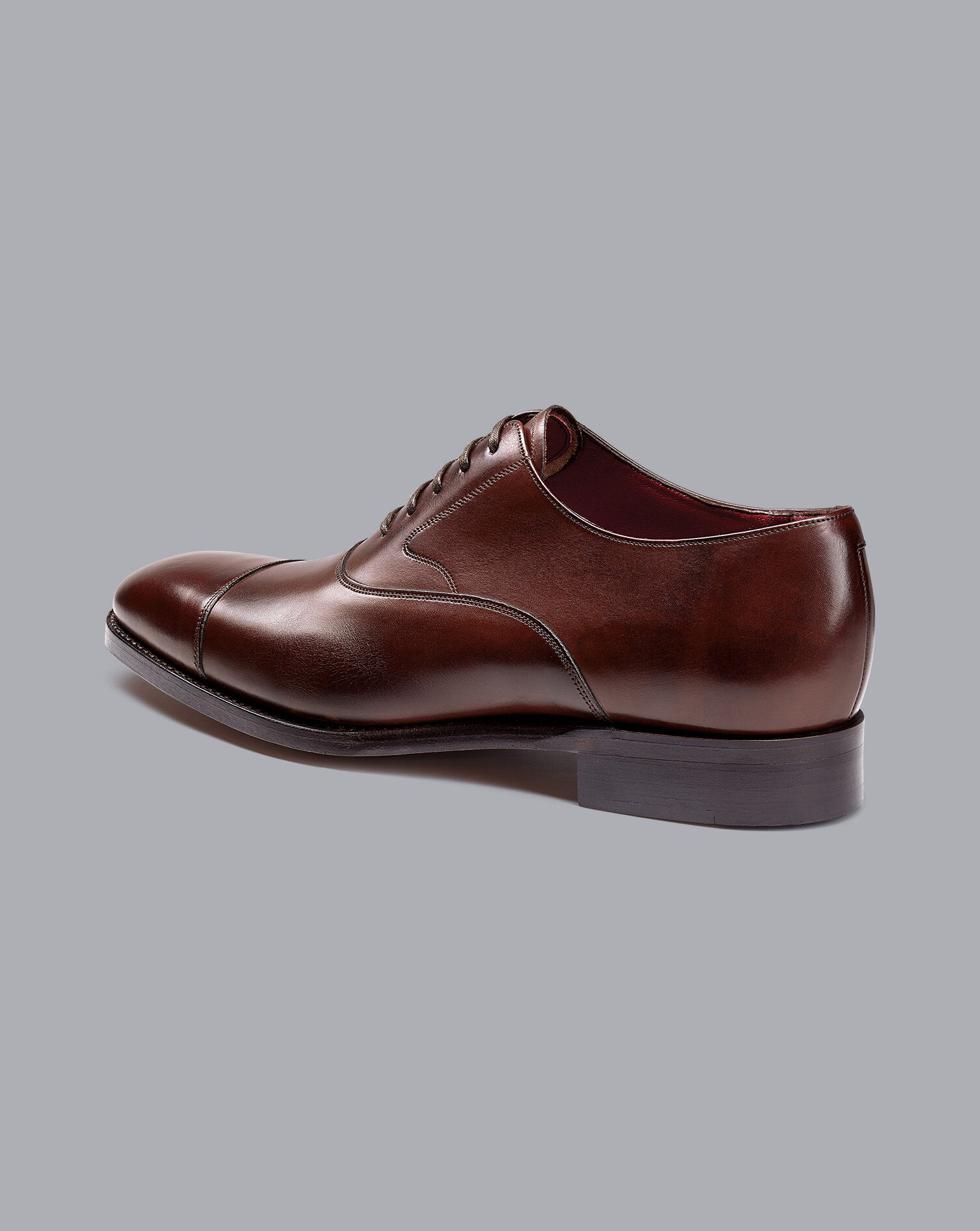 Charles Tyrwhitt Made In England Oxford Flex Sole Shoes - Mahogany