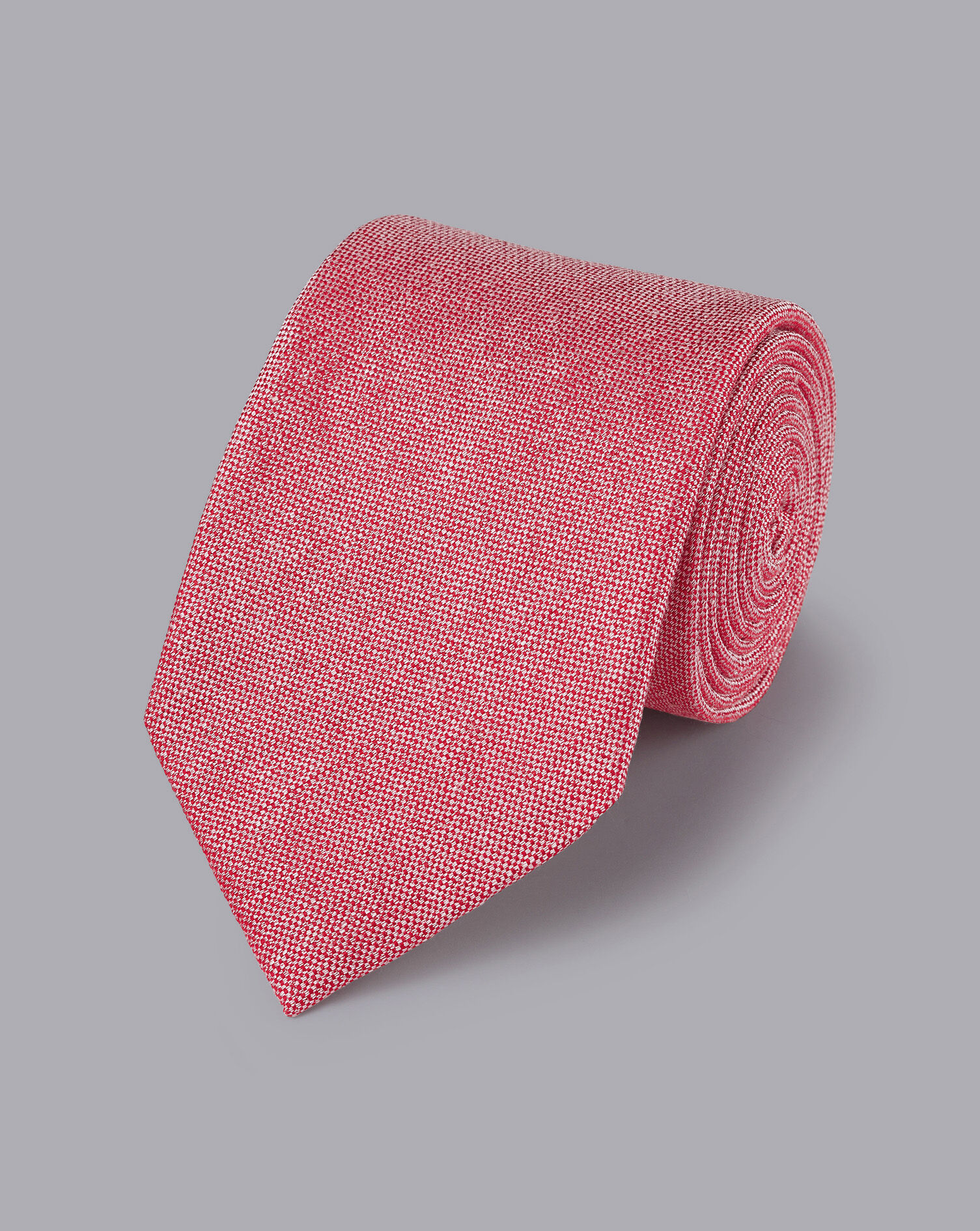 Charles Tyrwhitt Silk Linen Tie - Coral Pink
