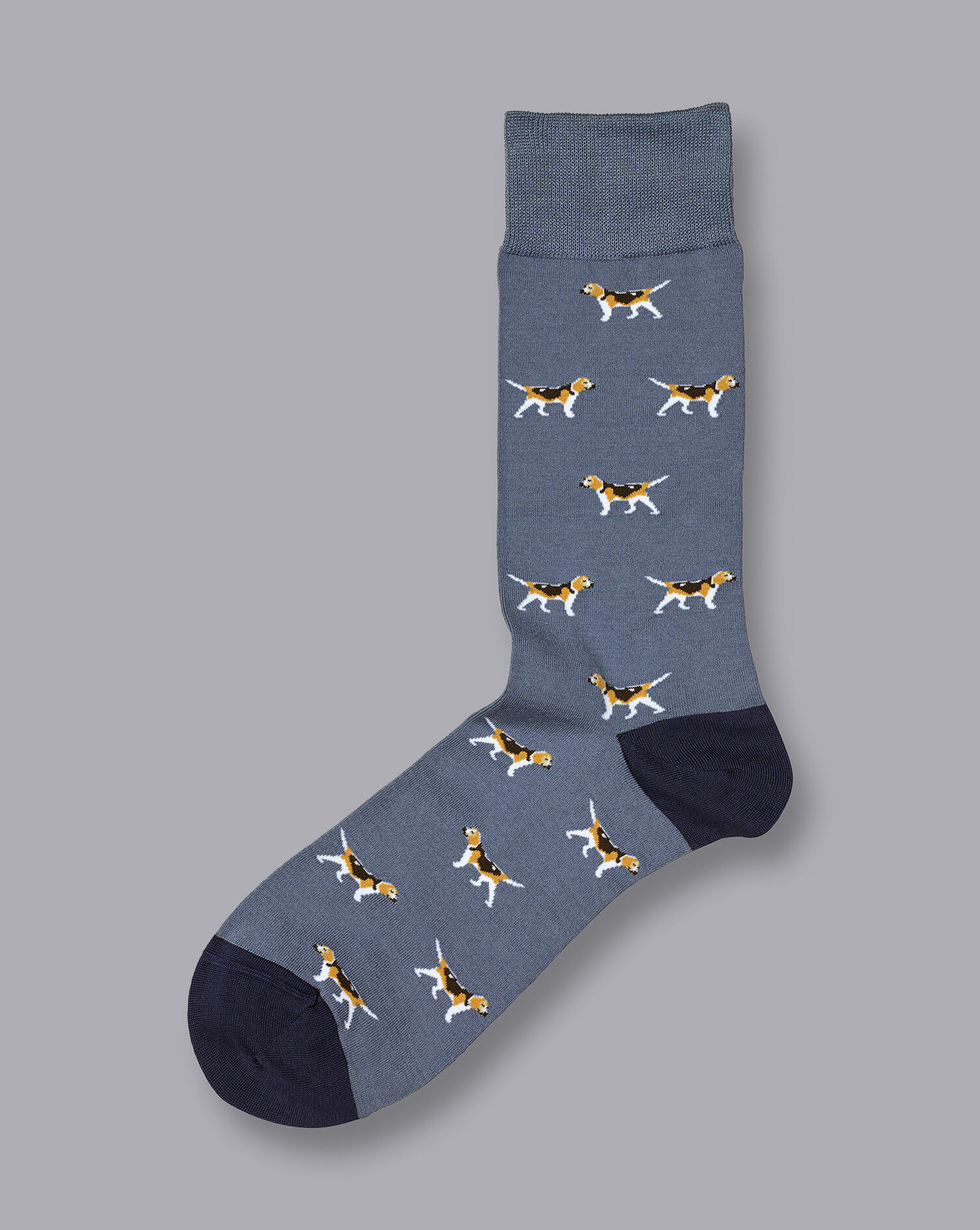 Charles Tyrwhitt Dog Motif Socks - Steel Blue