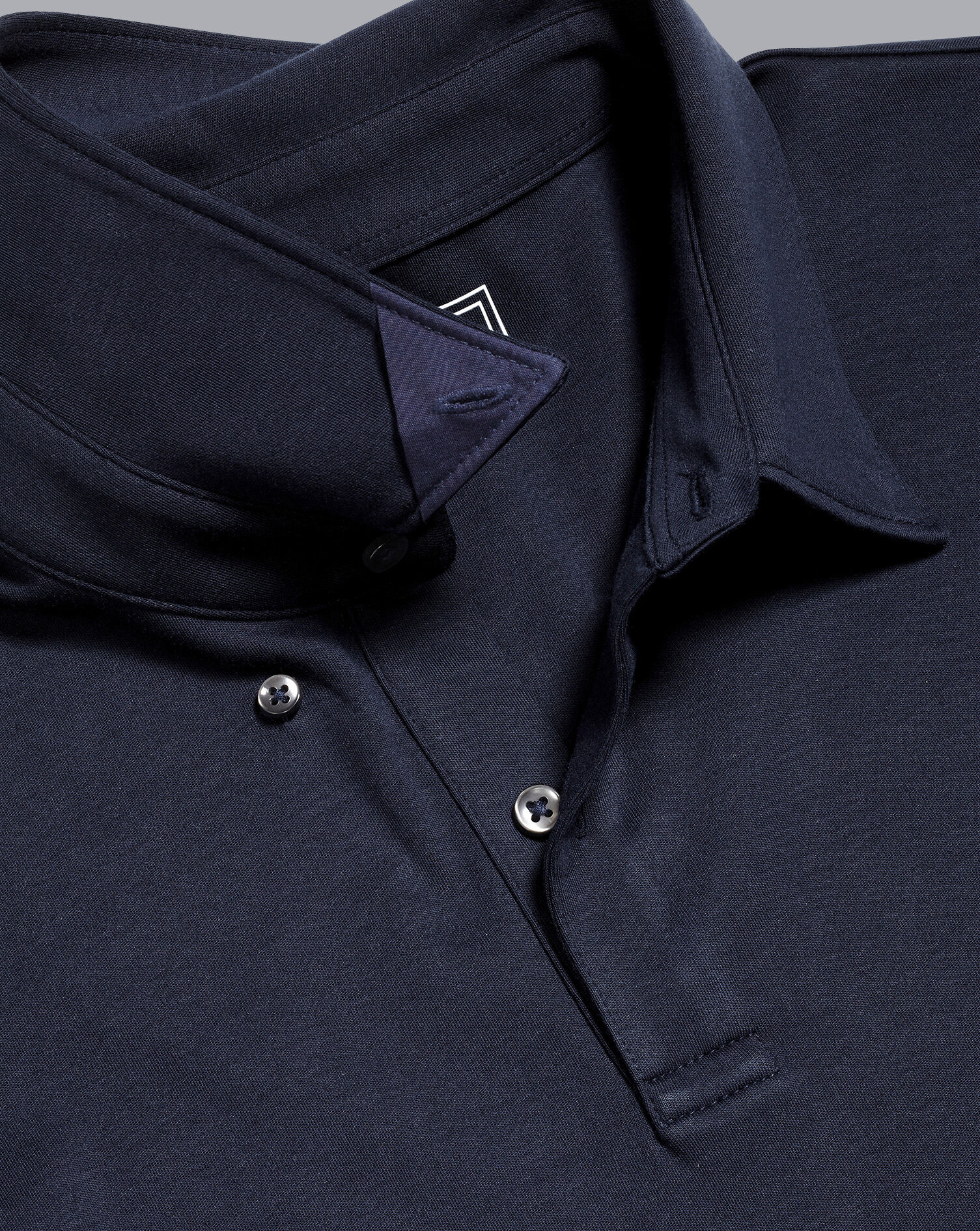 Charles Tyrwhitt Smart Long Sleeve Jersey Polo - Navy