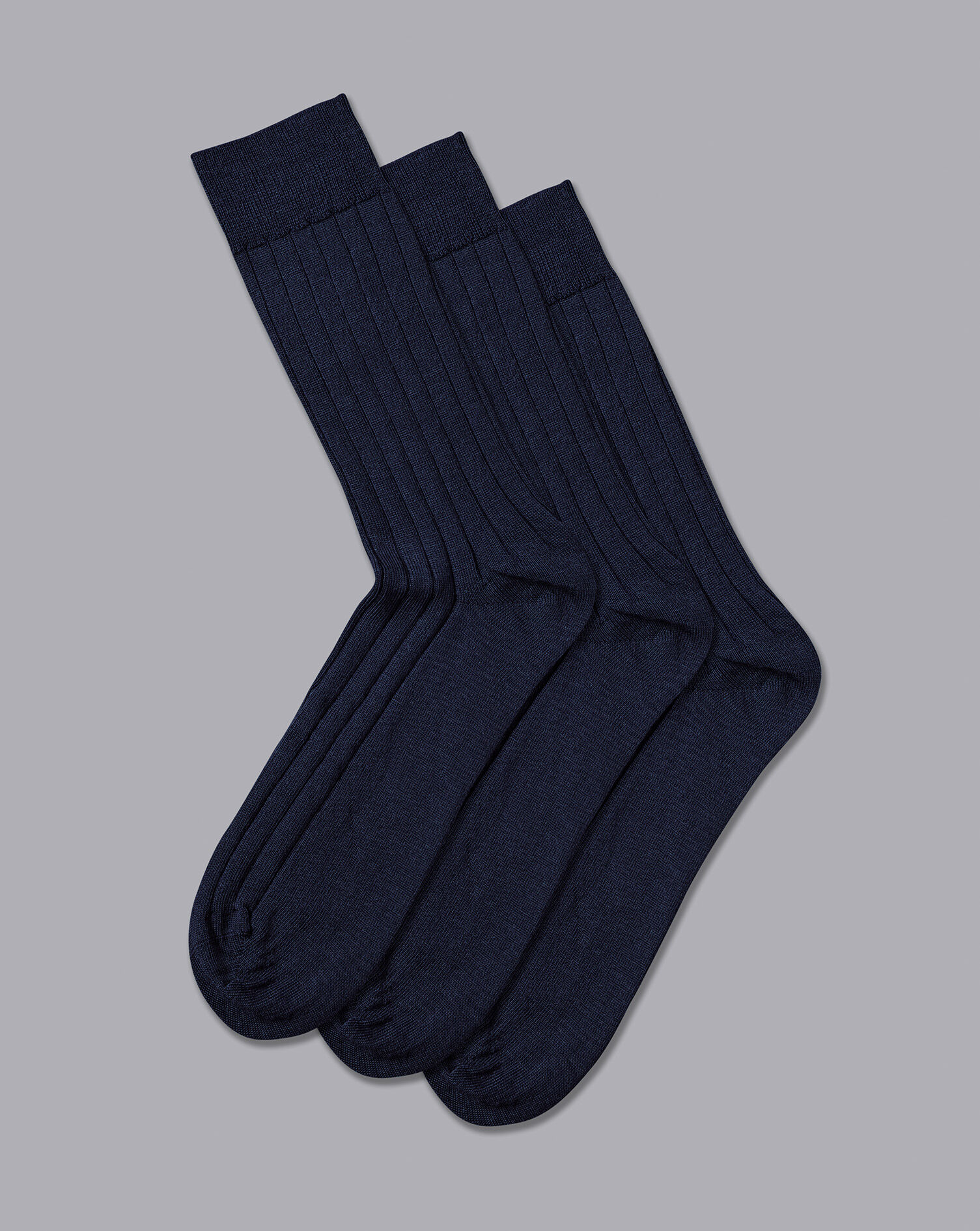 Charles Tyrwhitt Wool Rich 3 Pack Socks - Denim Blue