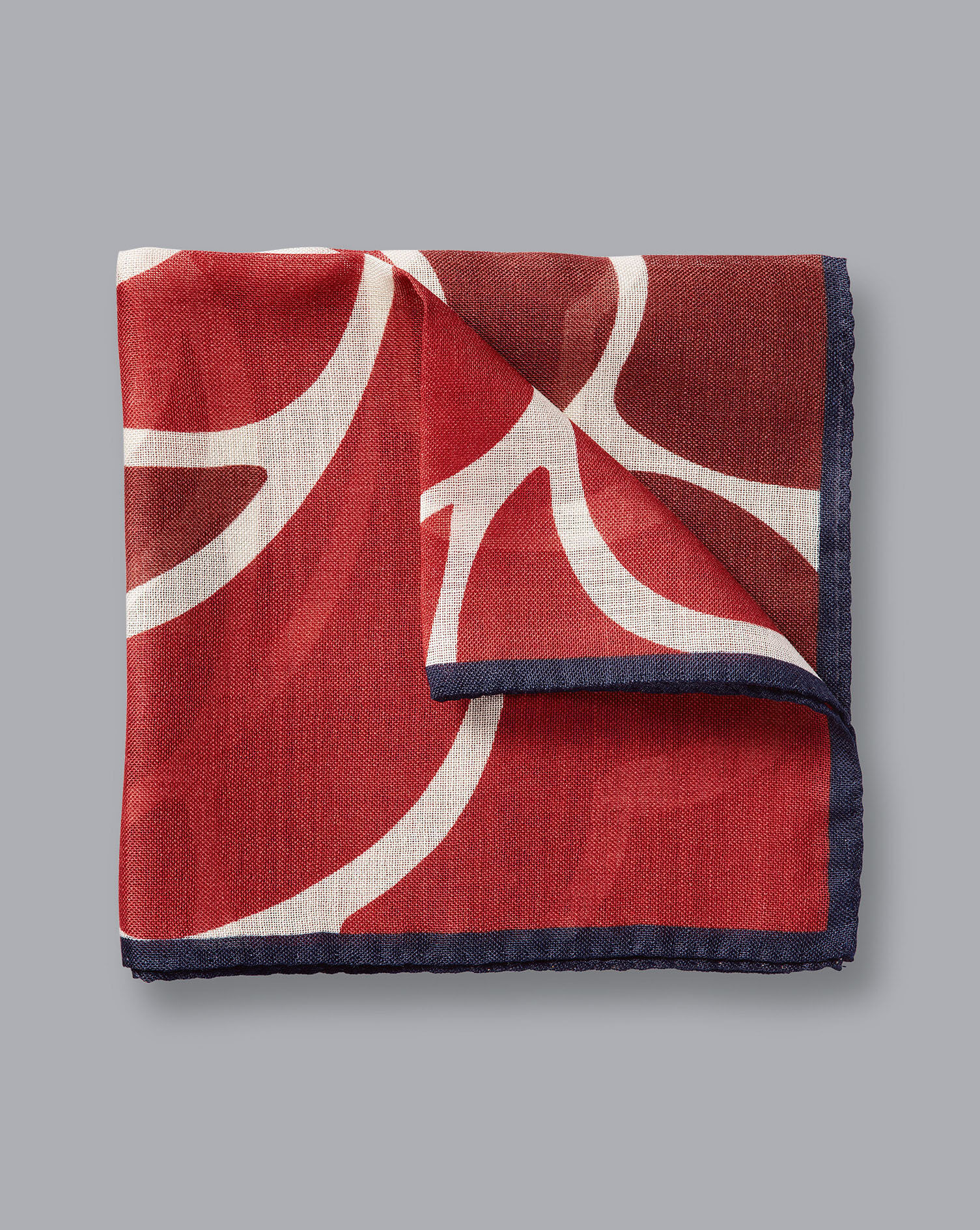 Charles Tyrwhitt England Rugby English Rose Pocket Square - Red