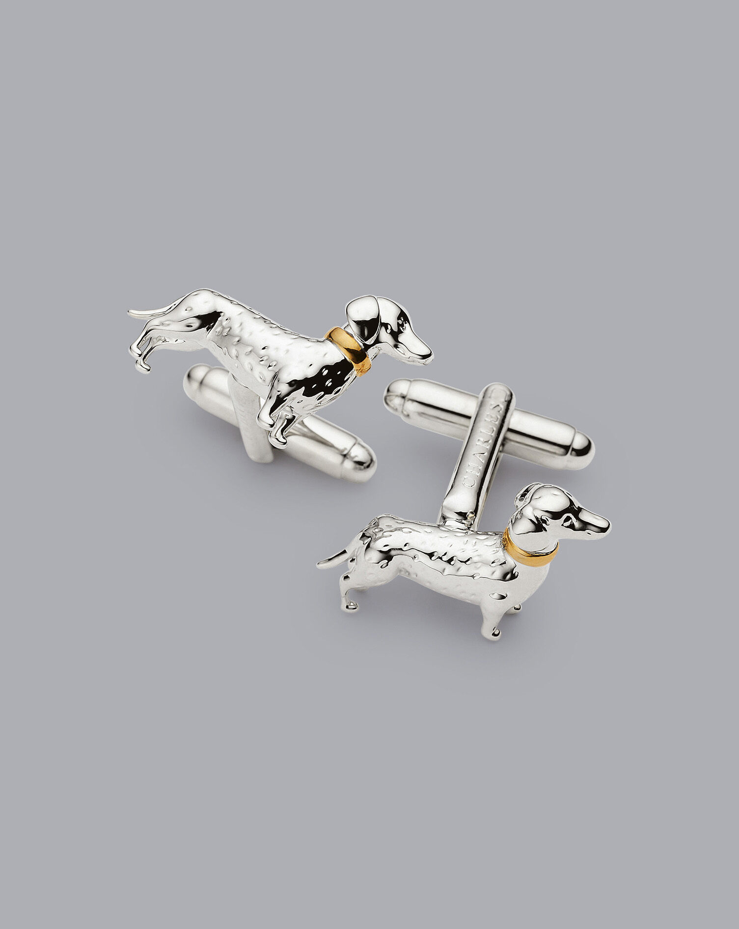 Charles Tyrwhitt Dachshund Cufflinks - Silver Grey