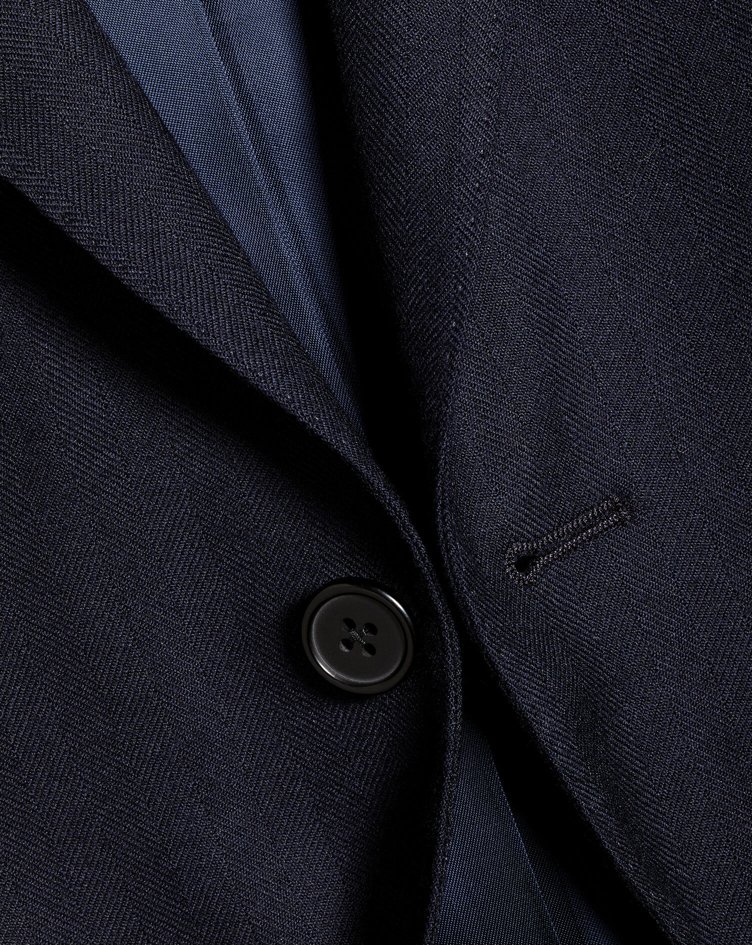 Charles Tyrwhitt British Luxury Herringbone Suit - Dark Navy