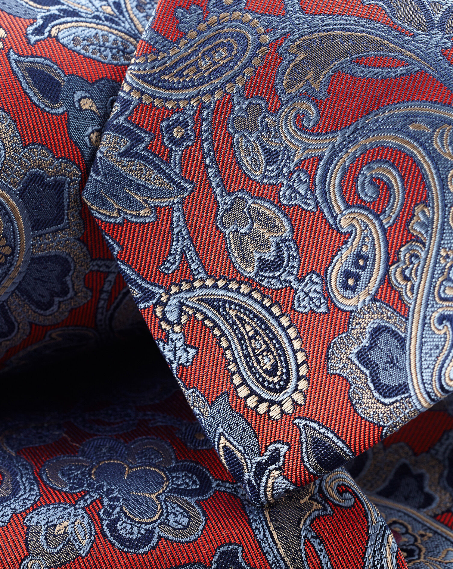 Charles Tyrwhitt Silk Paisley Tie - Burnt Orange