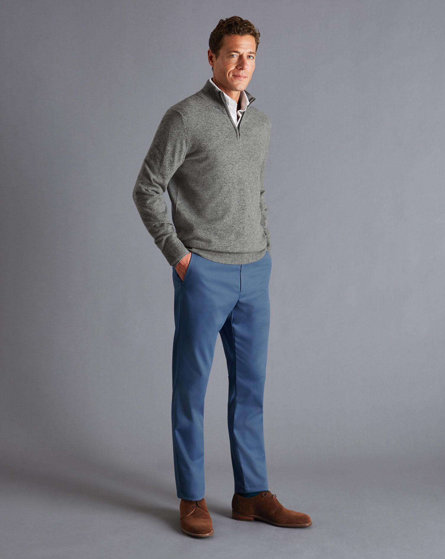 Charles Tyrwhitt Ultimate Non-Iron Chinos - Indigo Blue