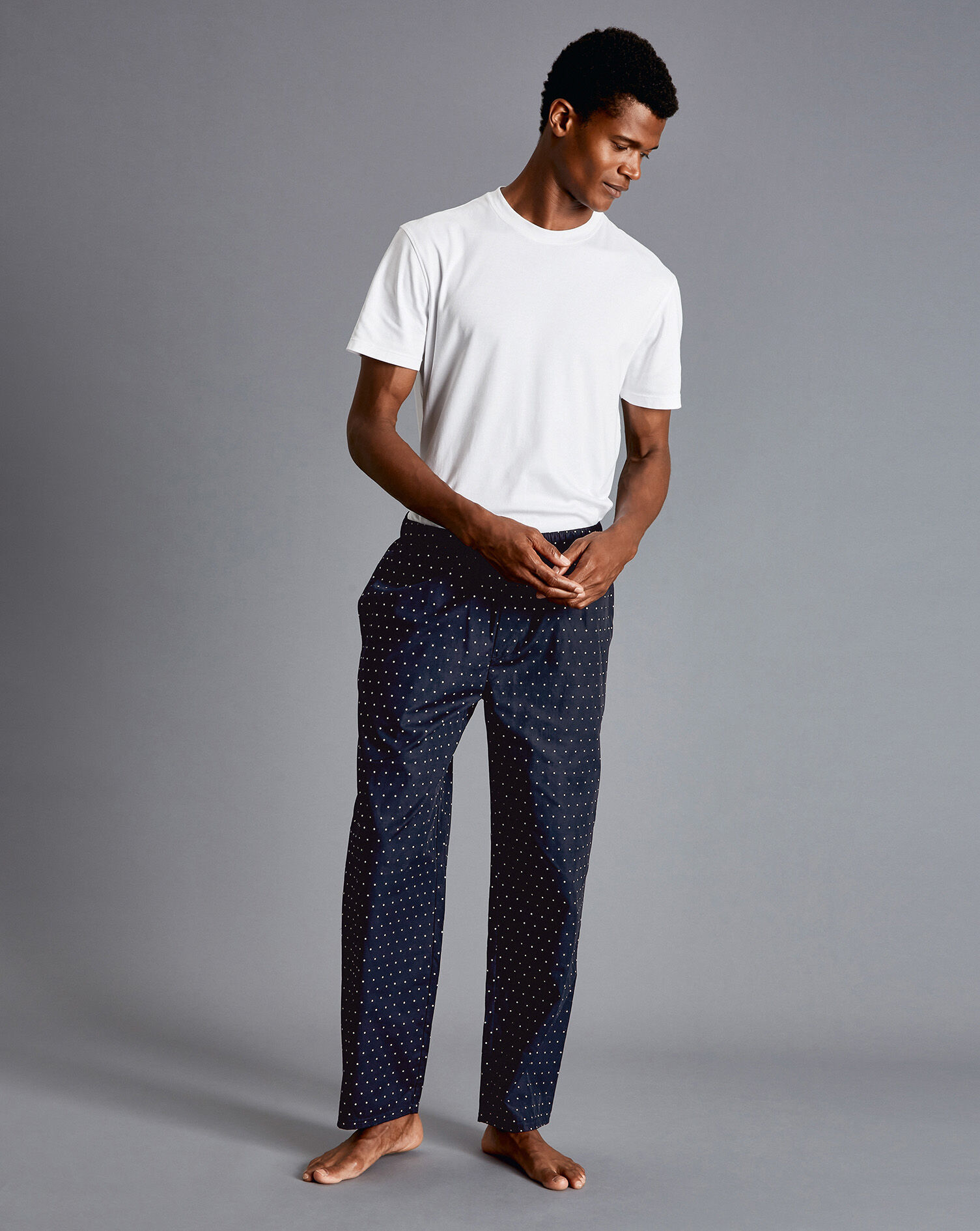 Charles Tyrwhitt Printed Dot Pajama Bottoms - Navy