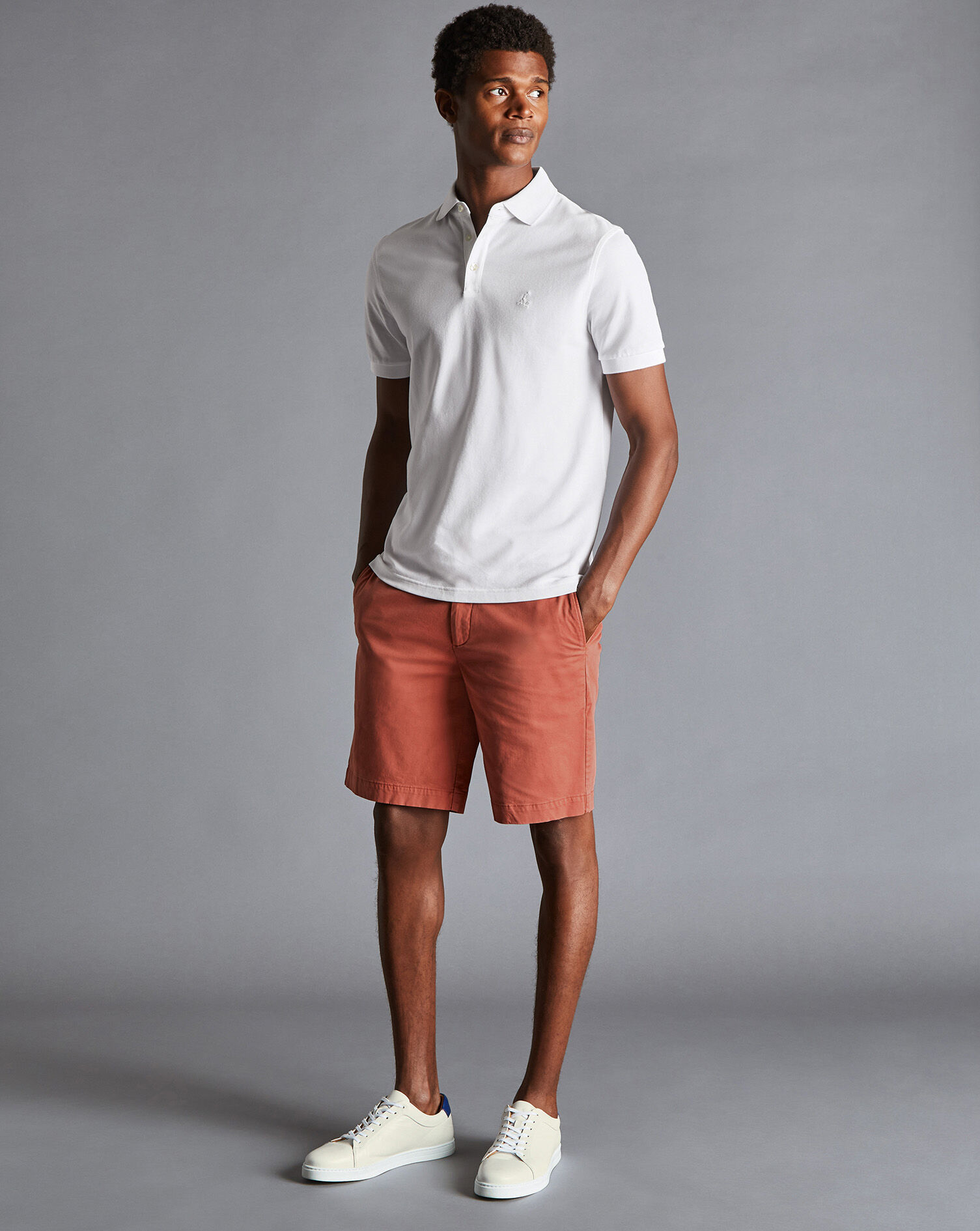 Charles Tyrwhitt Cotton Shorts - Coral