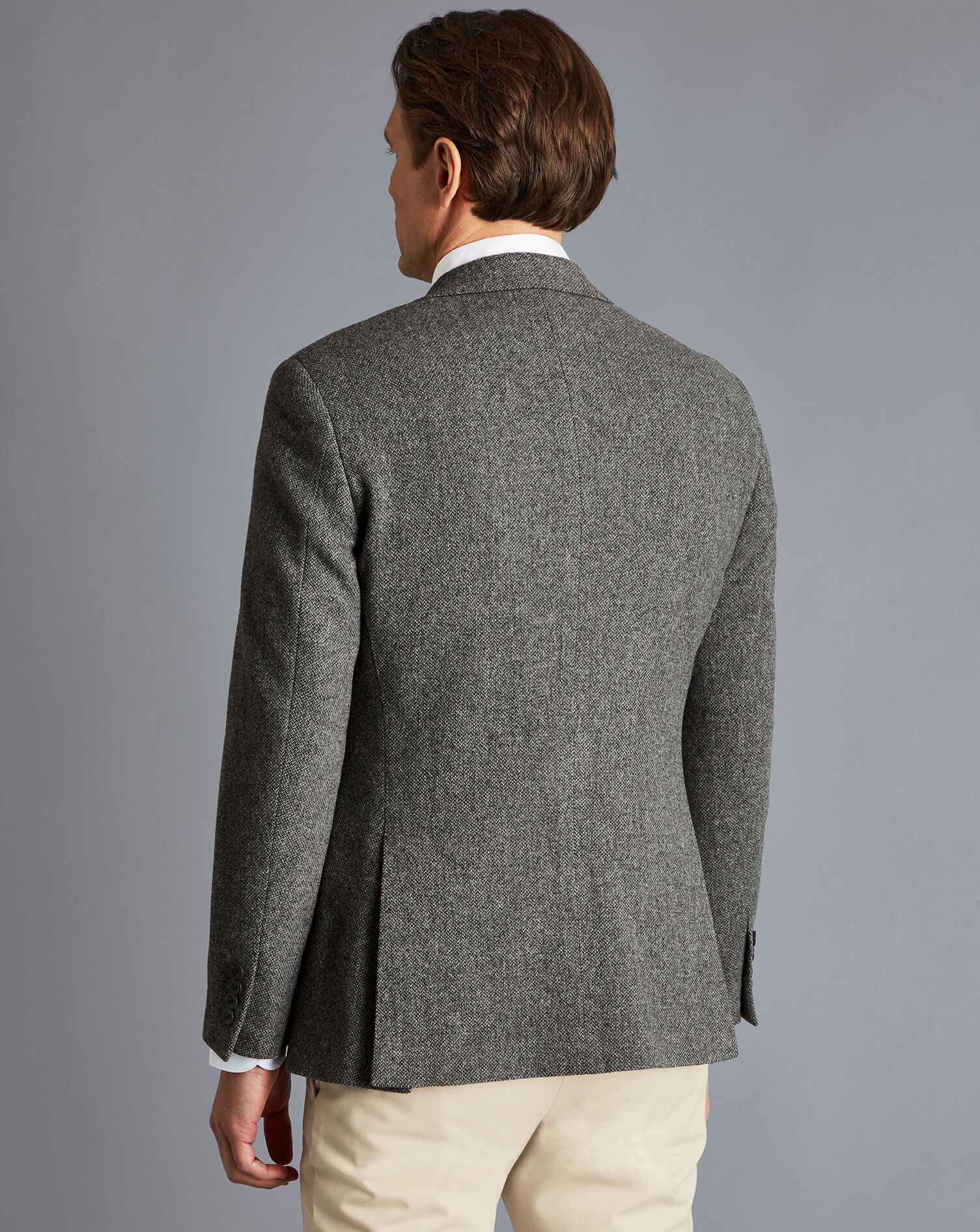 Charles Tyrwhitt Textured Wool Jacket - Taupe
