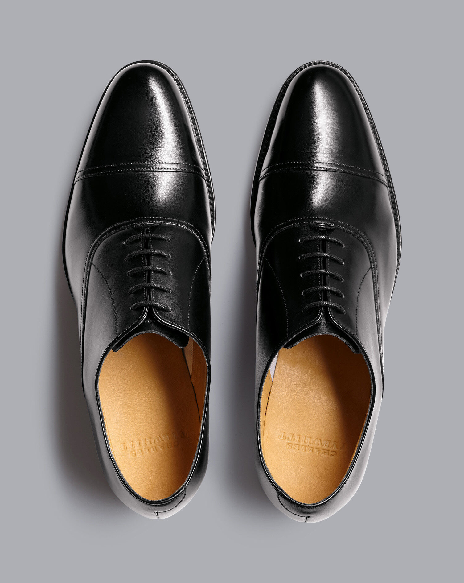 Charles Tyrwhitt Leather Oxford Shoes - Black