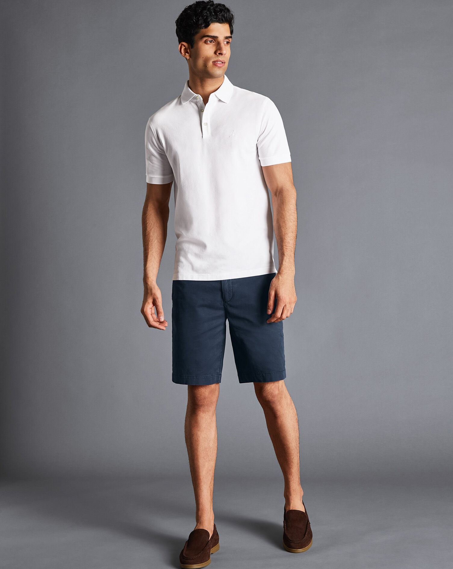 Charles Tyrwhitt Cotton Shorts - Ink Blue