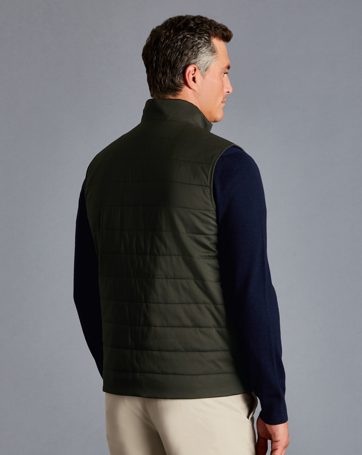 Charles Tyrwhitt Quilted Vest - Forest Green