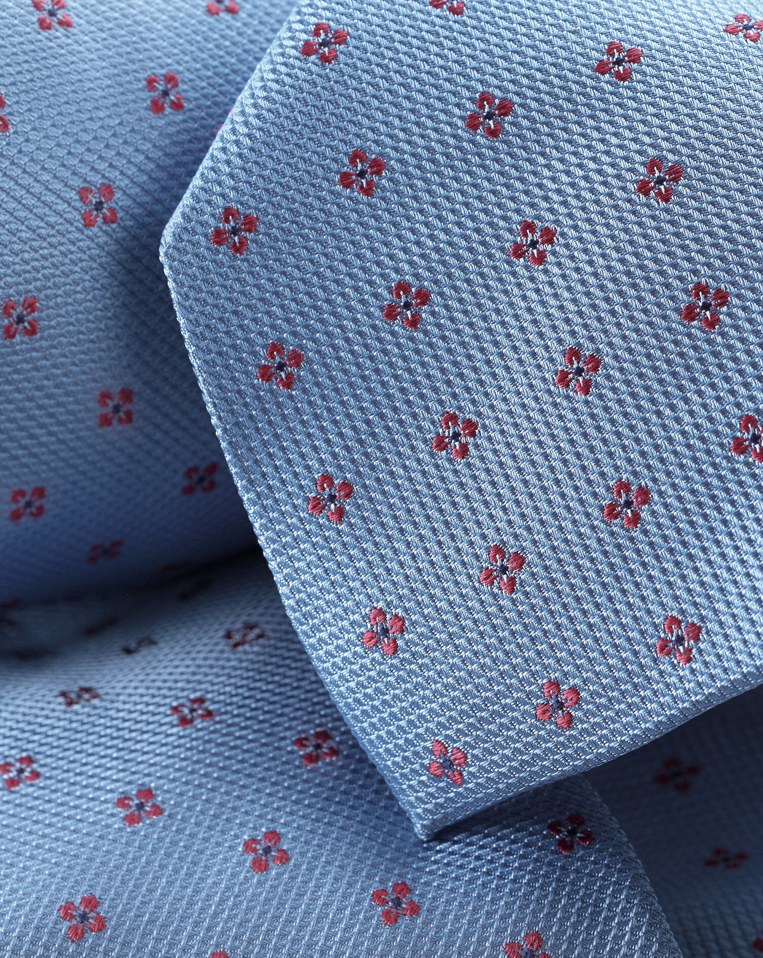 Charles Tyrwhitt Silk Floral Tie - Sky Blue