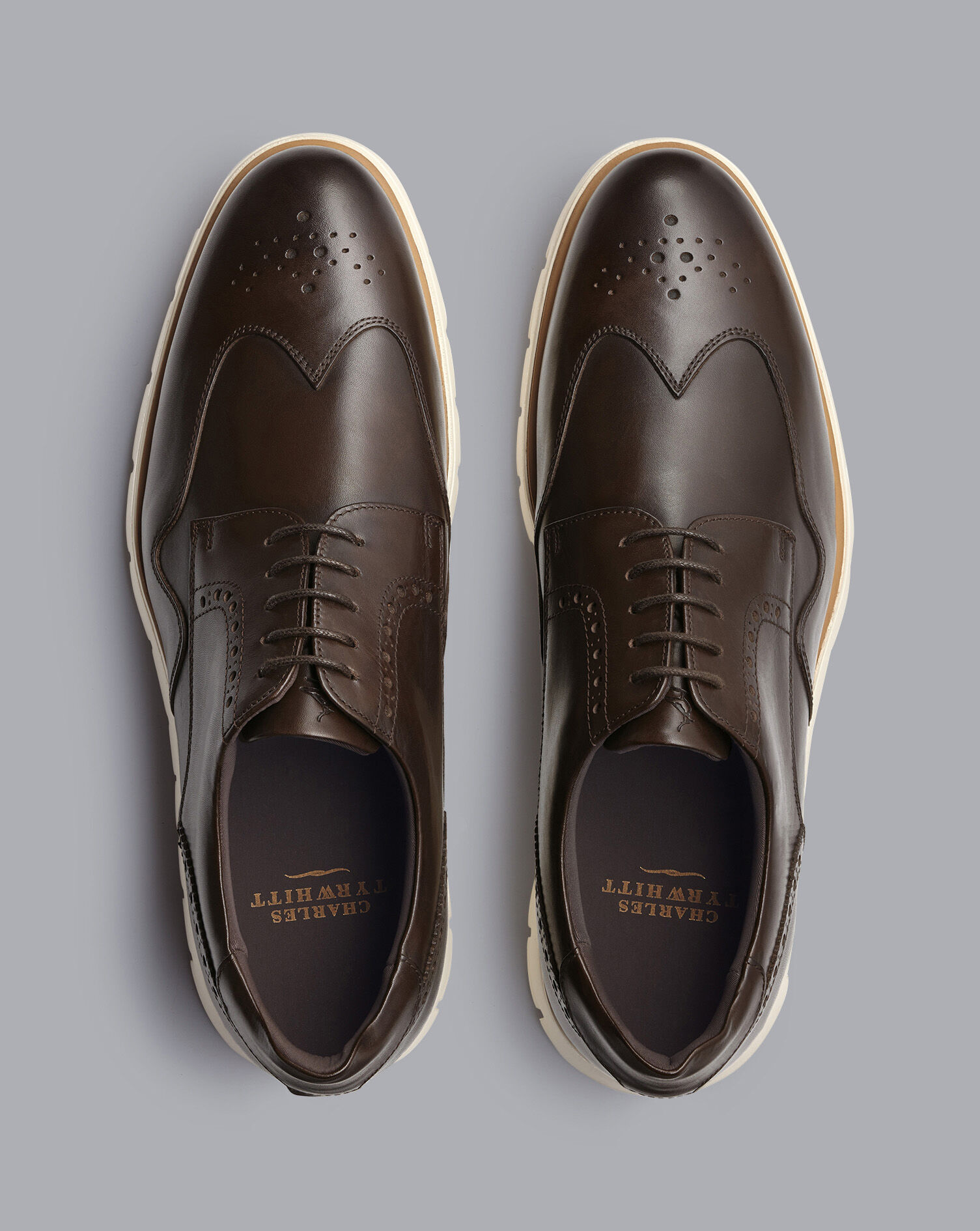 Charles Tyrwhitt Leather Hybrid Sneakers - Dark Chocolate