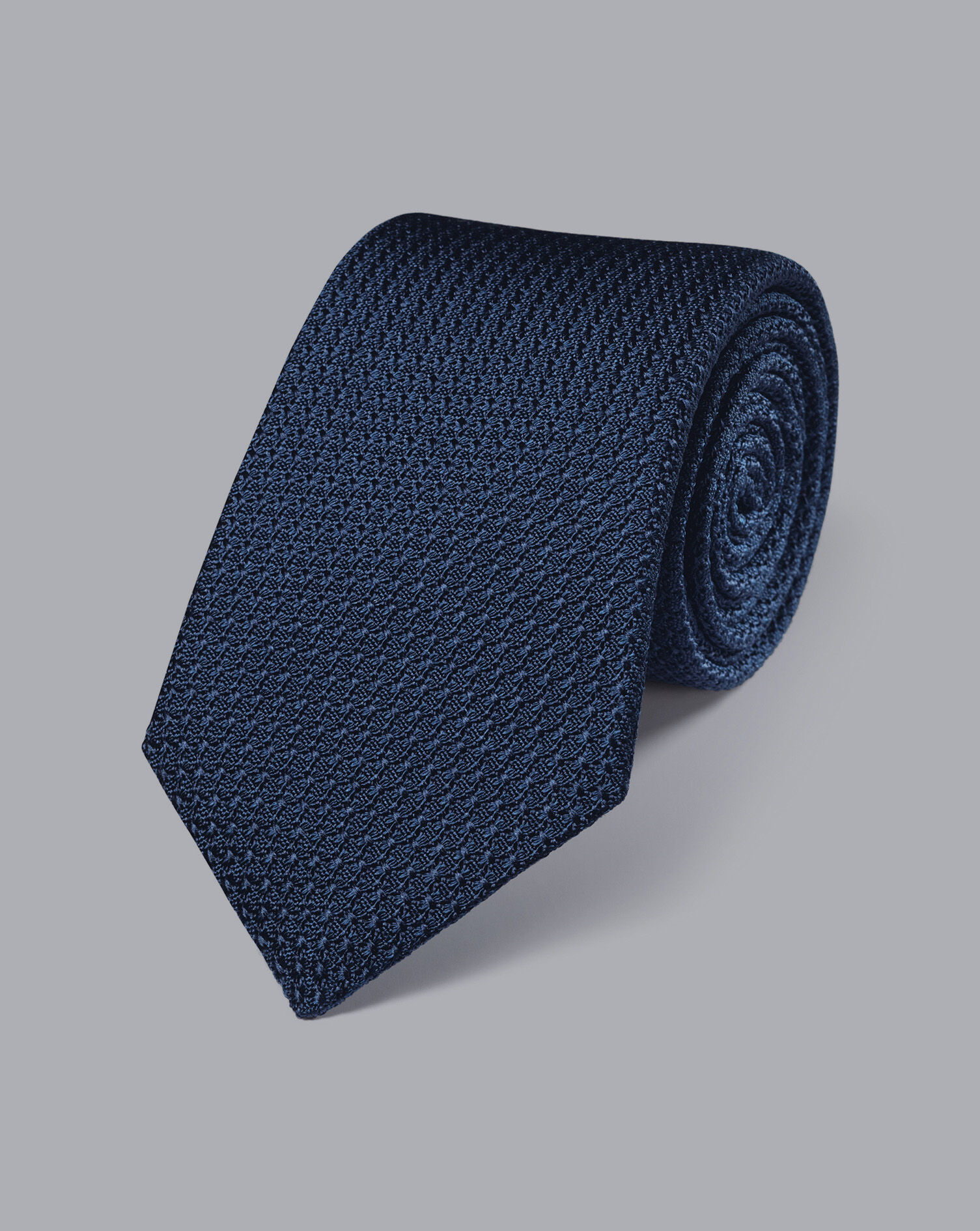 Charles Tyrwhitt Silk Grenadine Italian Luxury Tie - Petrol Blue