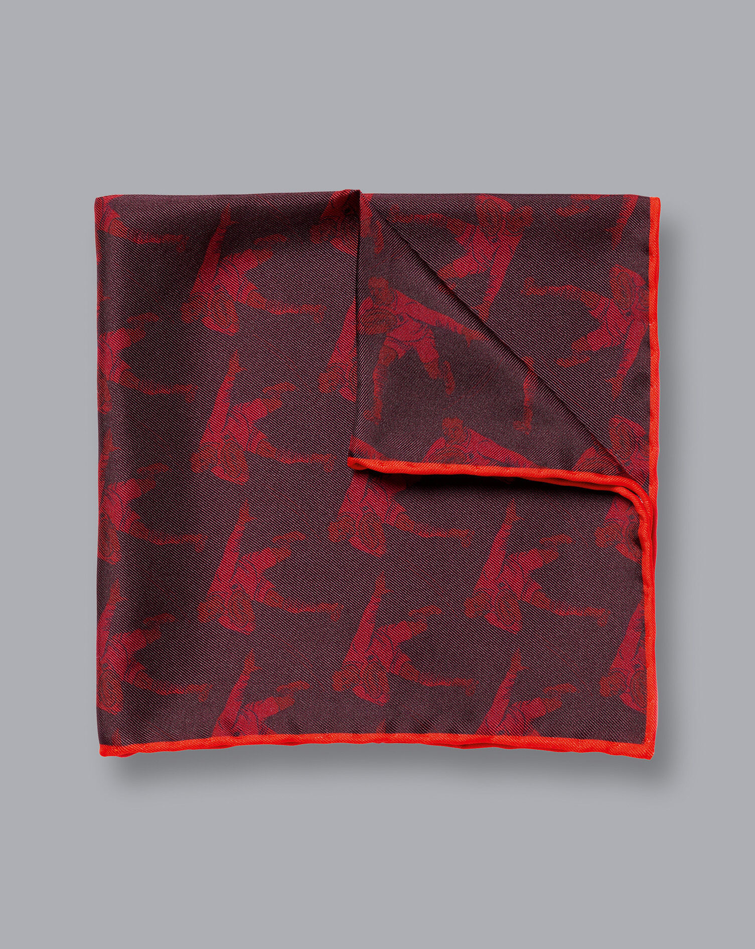Charles Tyrwhitt England Rugby Player Pocket Square - Berry