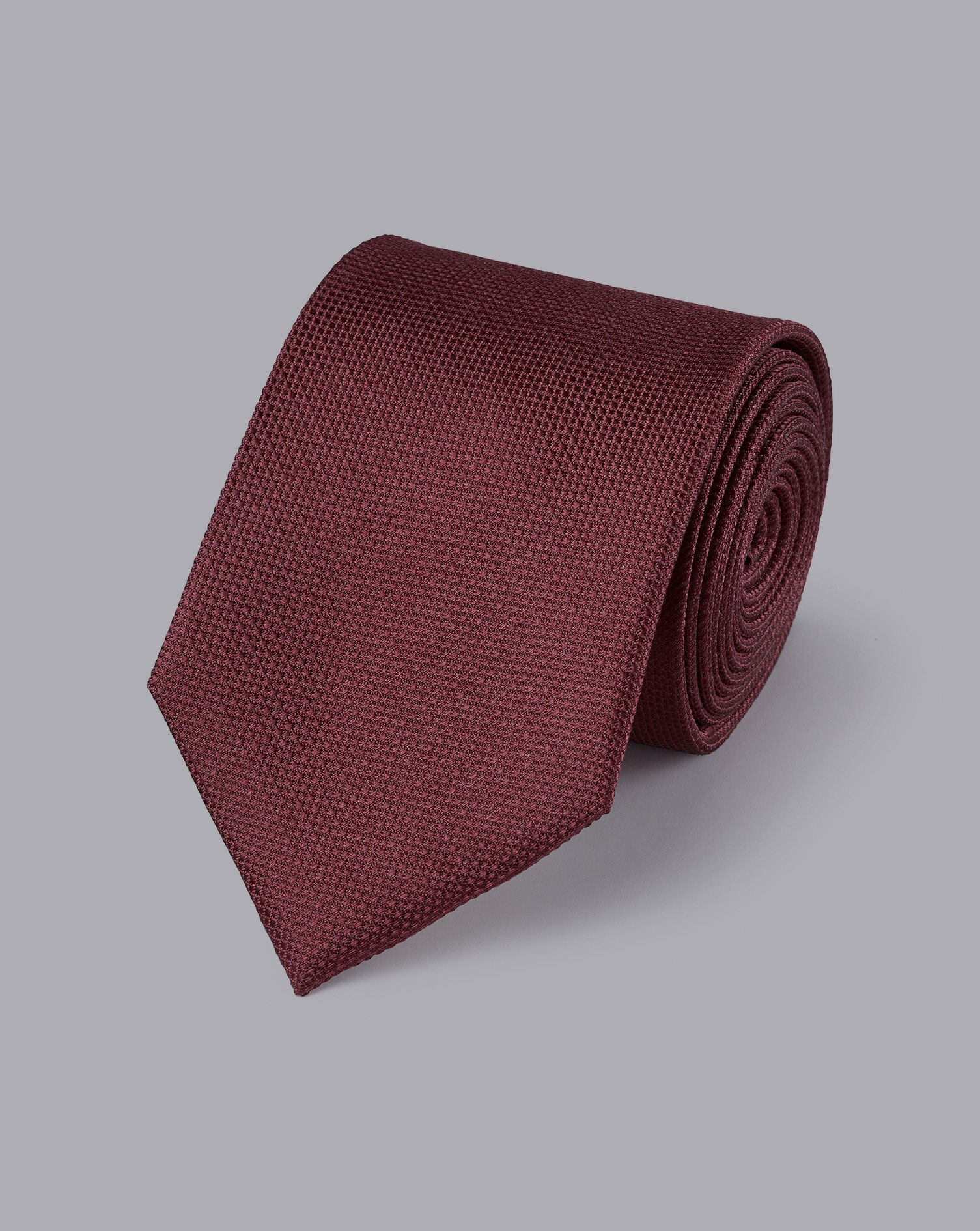 Charles Tyrwhitt Stain Resistant Silk Tie - Burgundy Red