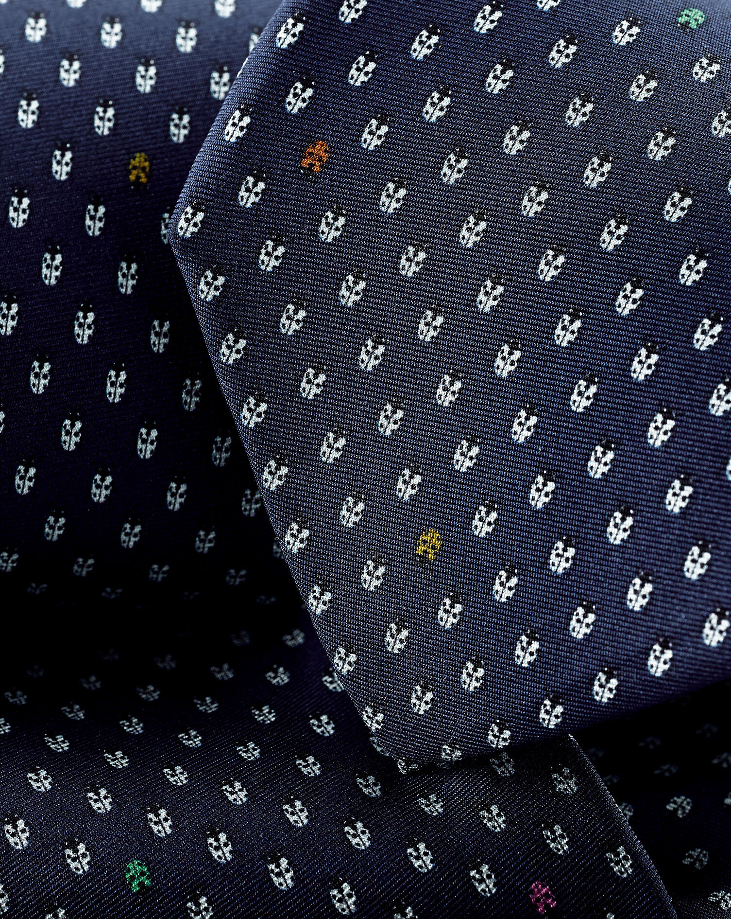 Charles Tyrwhitt Lady Bird Print Silk Tie - Ink Blue