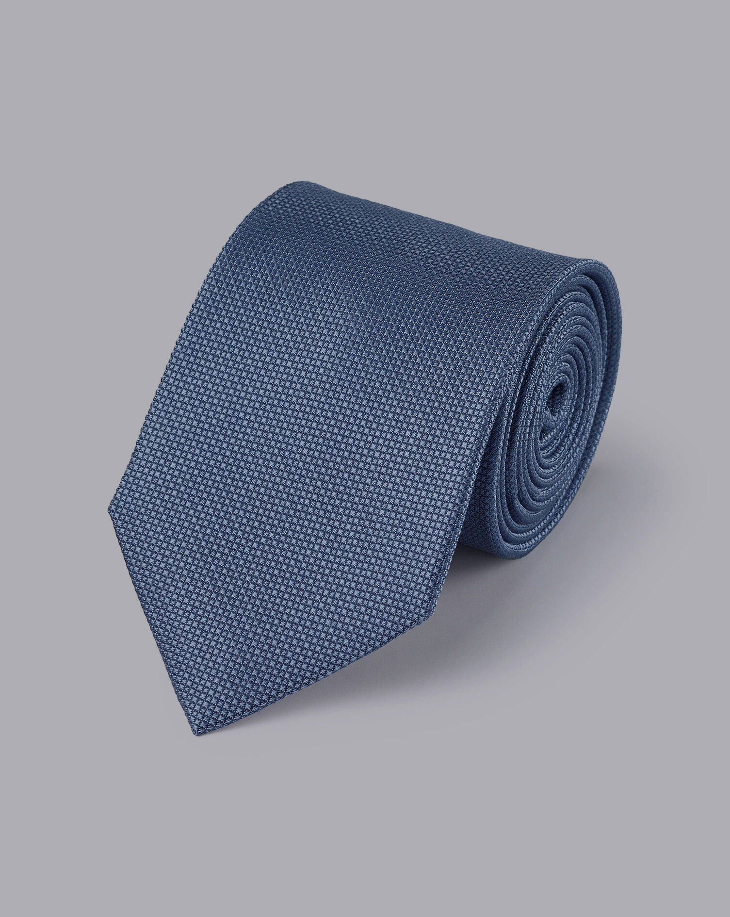 Charles Tyrwhitt Stain Resistant Silk Tie - Steel Blue