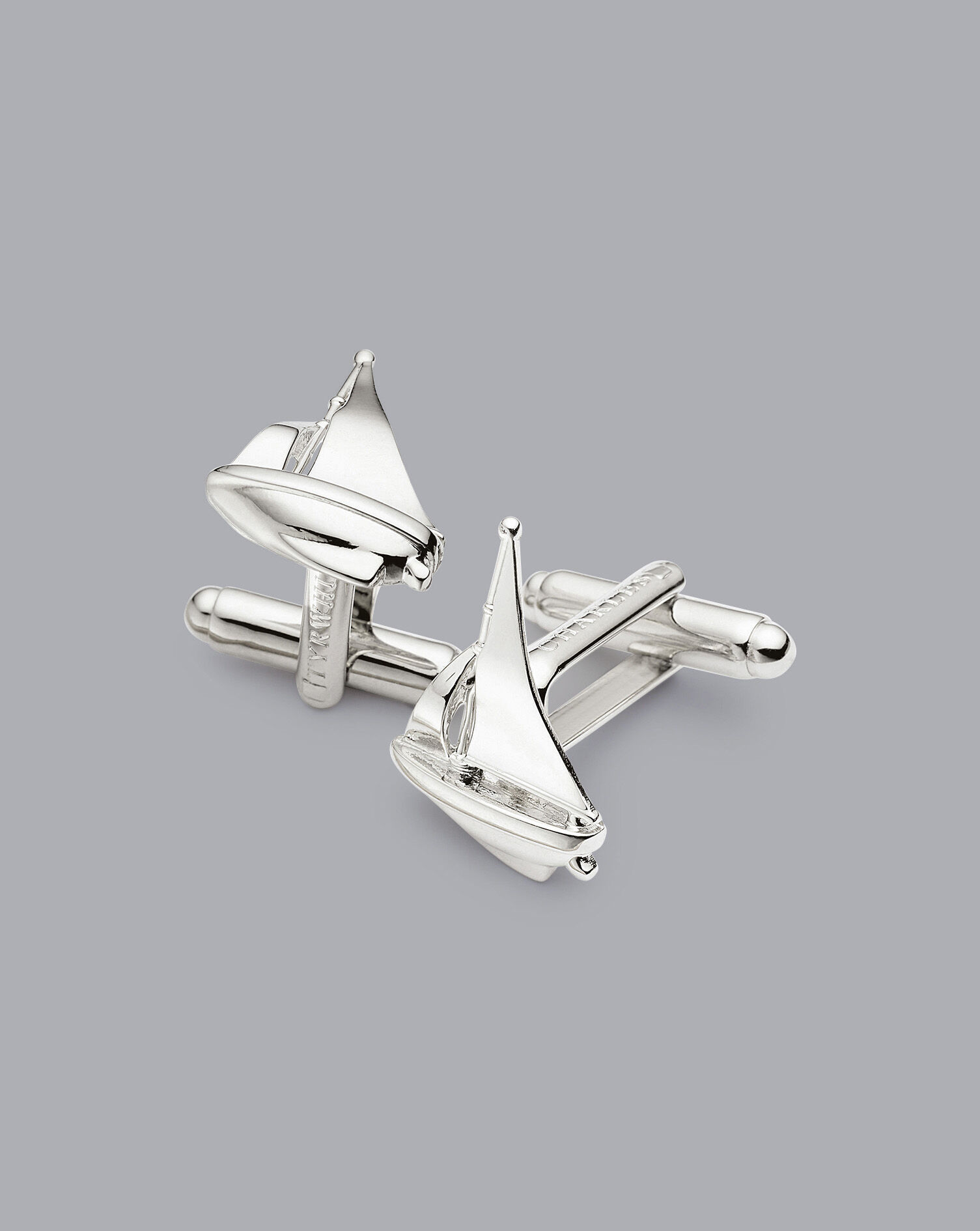 Charles Tyrwhitt Boat Cufflinks - Silver Grey