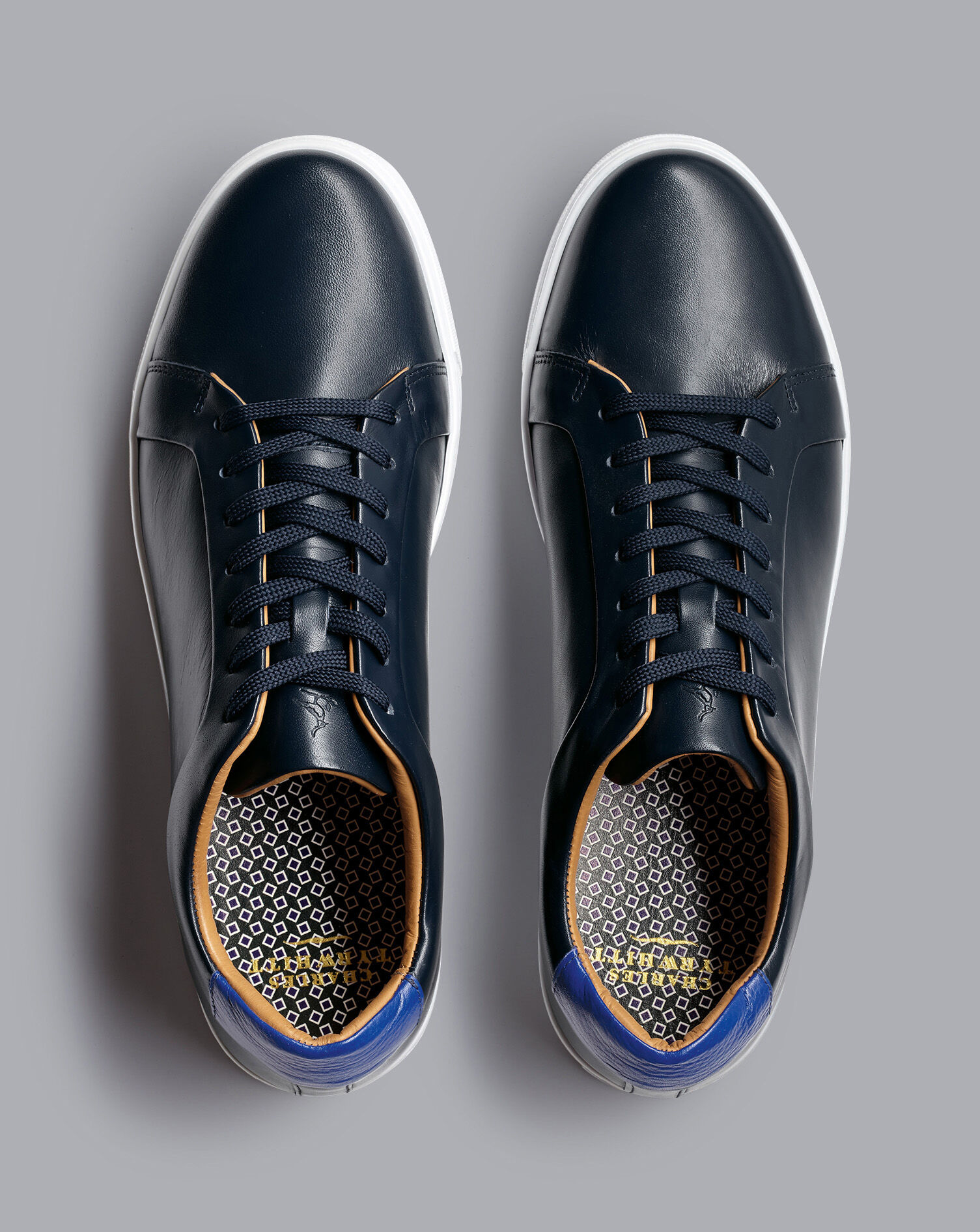 Charles Tyrwhitt Leather Sneakers - Navy