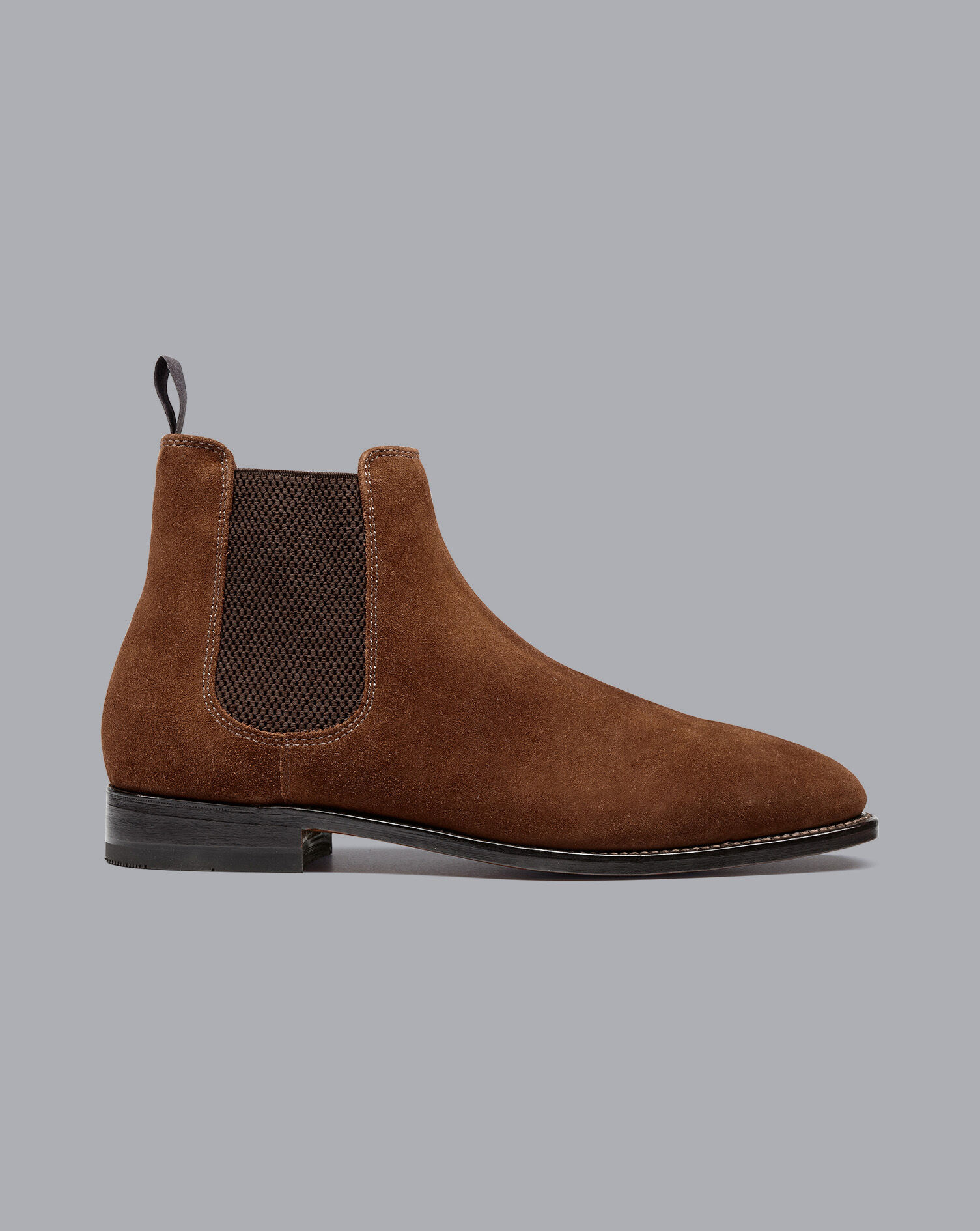 Charles Tyrwhitt Suede Chelsea Boots - Walnut Brown