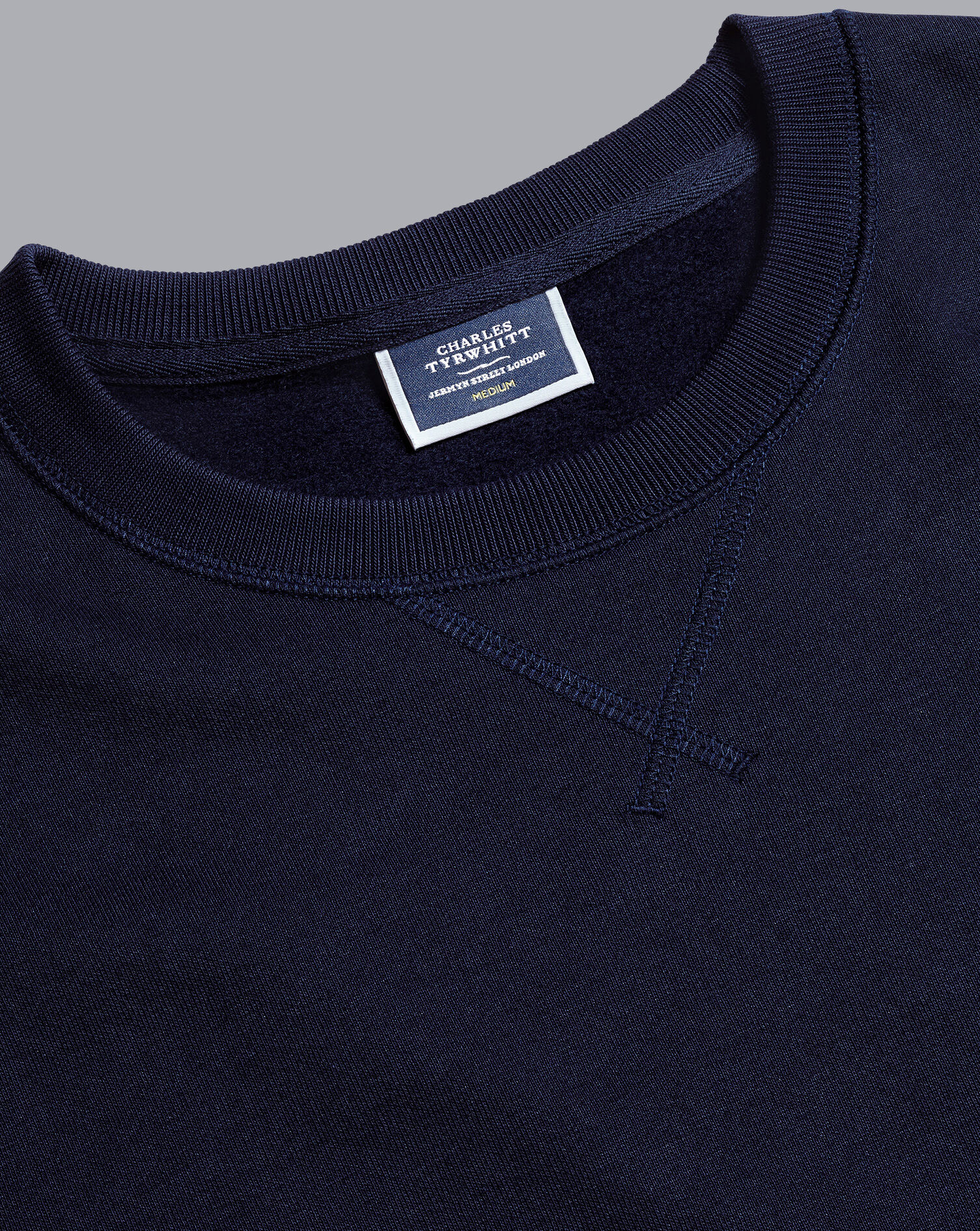 Charles Tyrwhitt Jersey Crew Neck Sweater - Navy