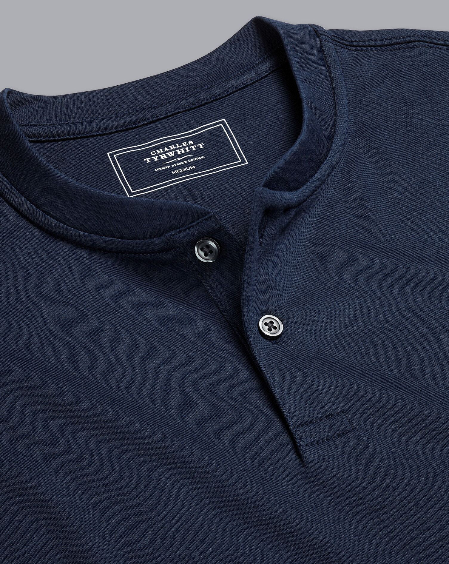 Charles Tyrwhitt Henley Long Sleeve Top - Navy