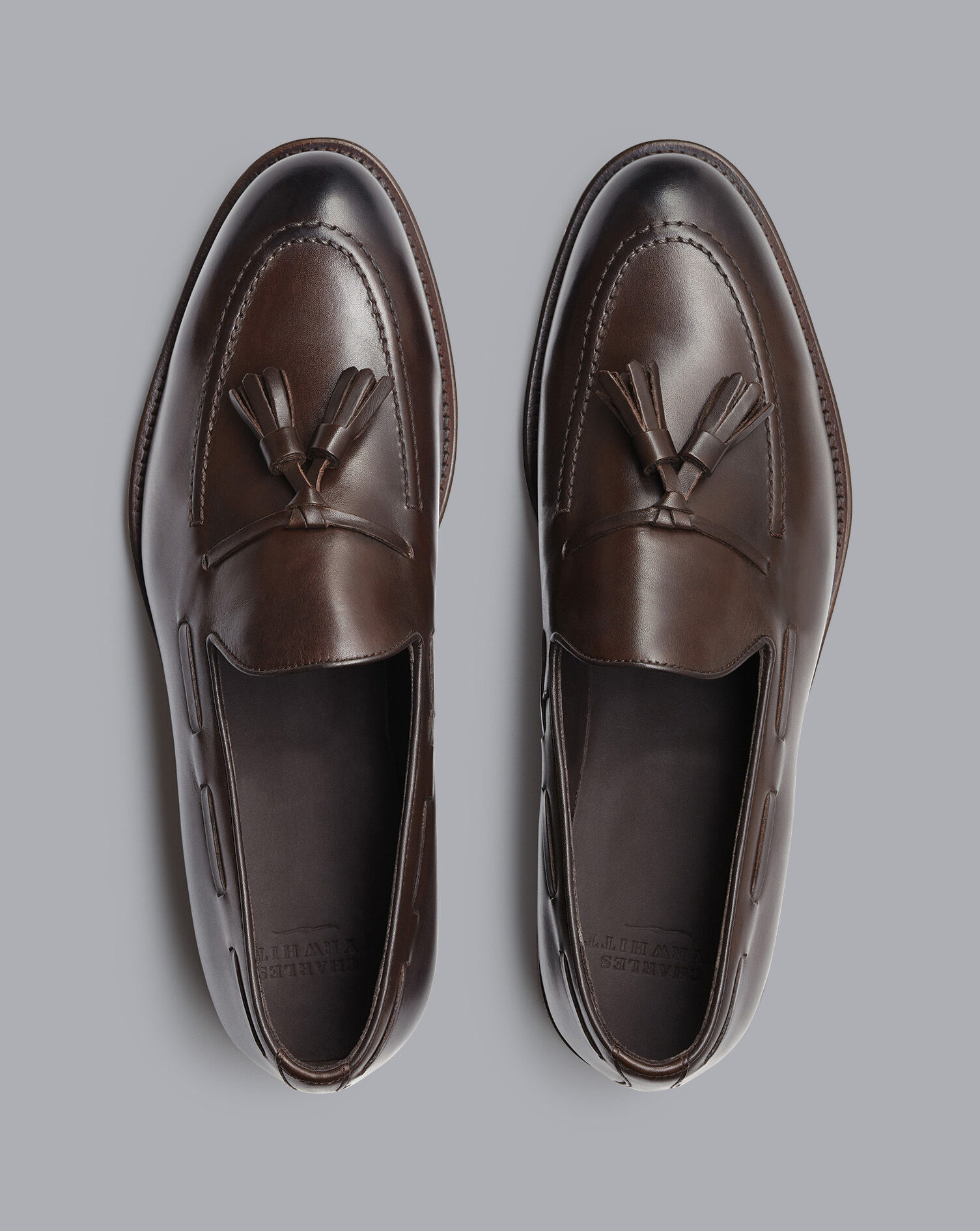 Charles Tyrwhitt Leather Tassel Loafers - Dark Chocolate